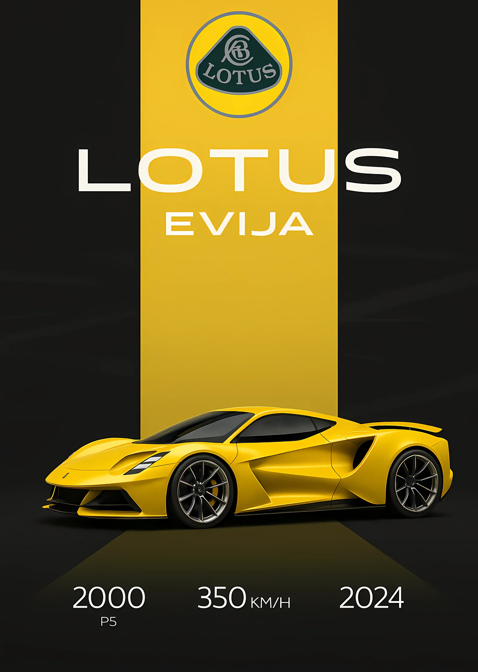 Lotus Evija metal tablo