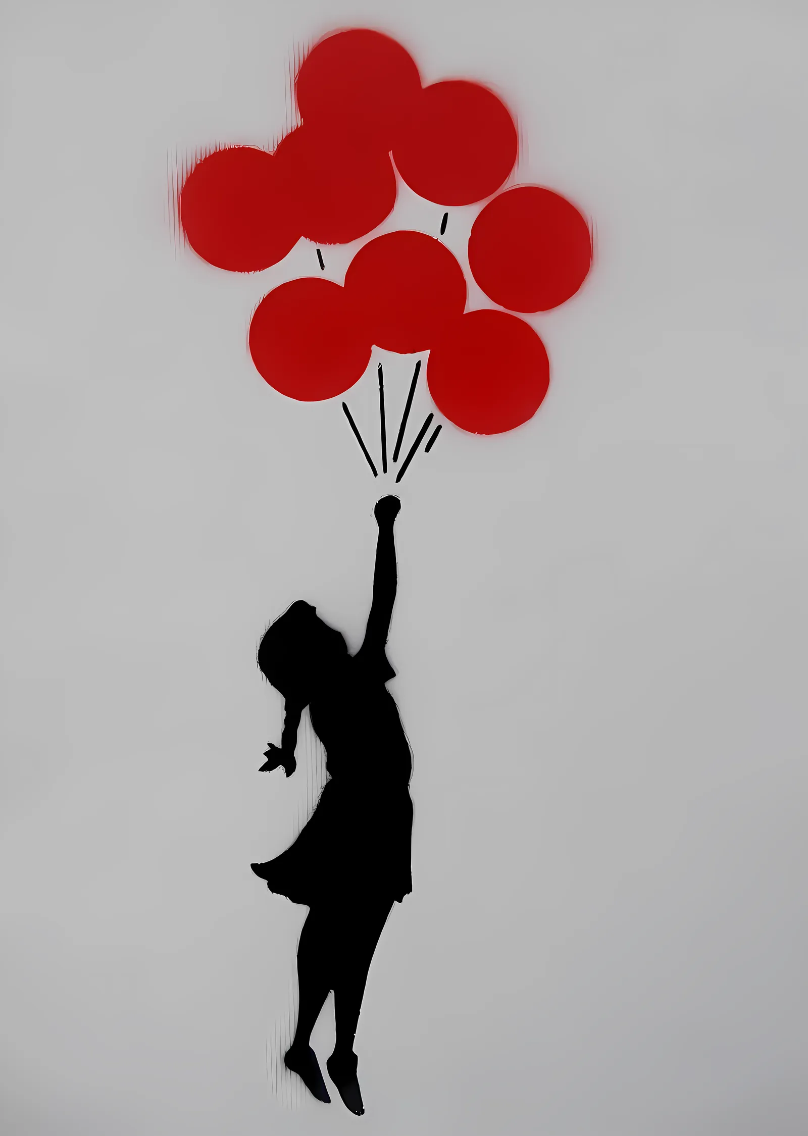 Banksy: Kız ve Balonlar metal tablo
