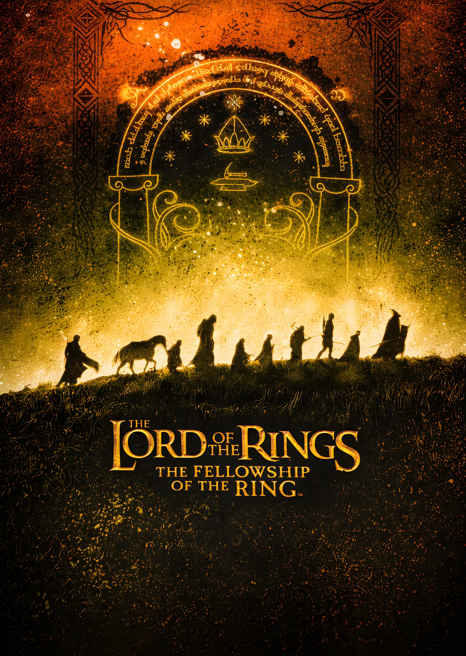 The Lord of the Rings: The Fellowship of the Ring - Turuncu metal tablo