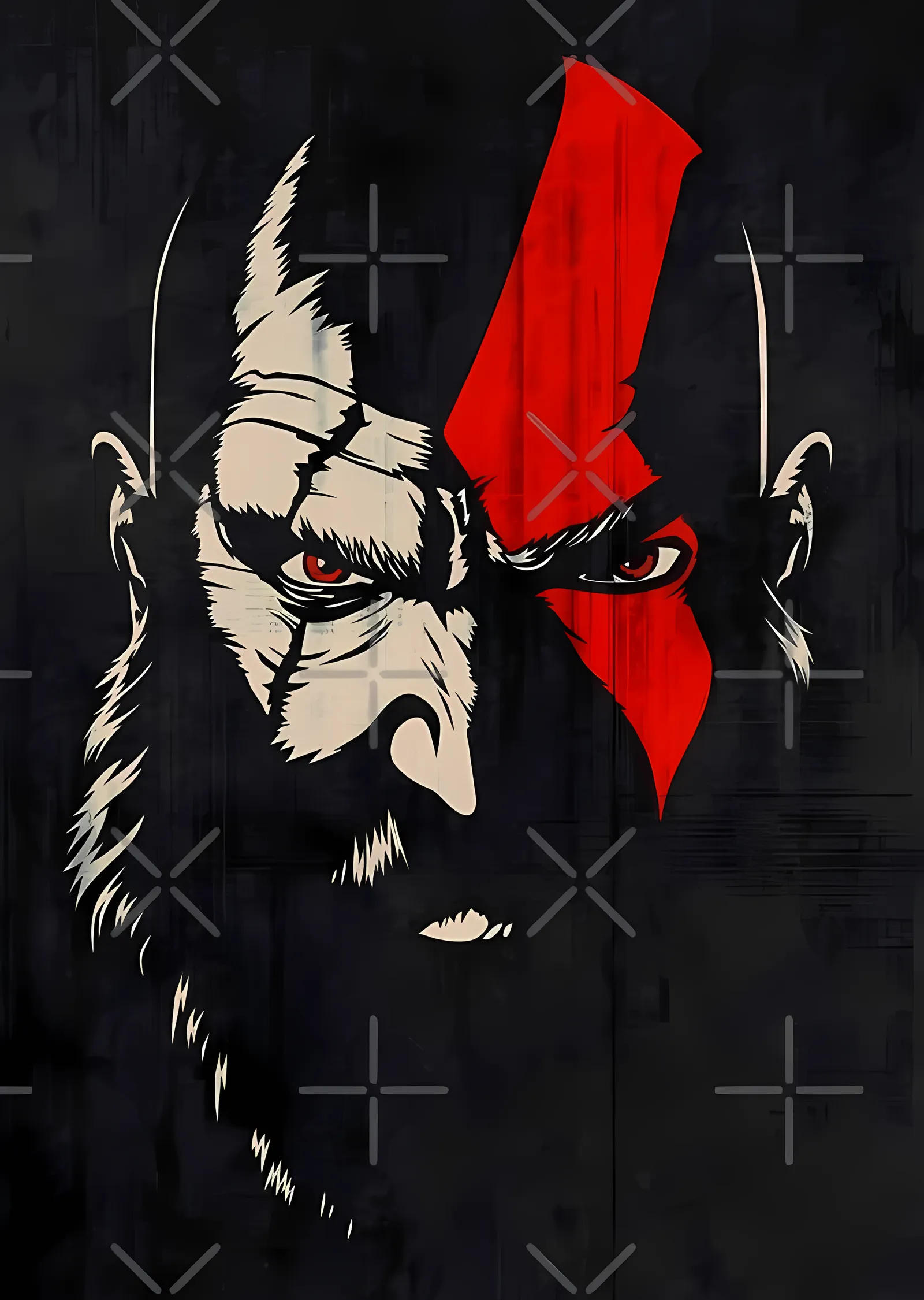 God of War: Kratos Grafik metal tablo