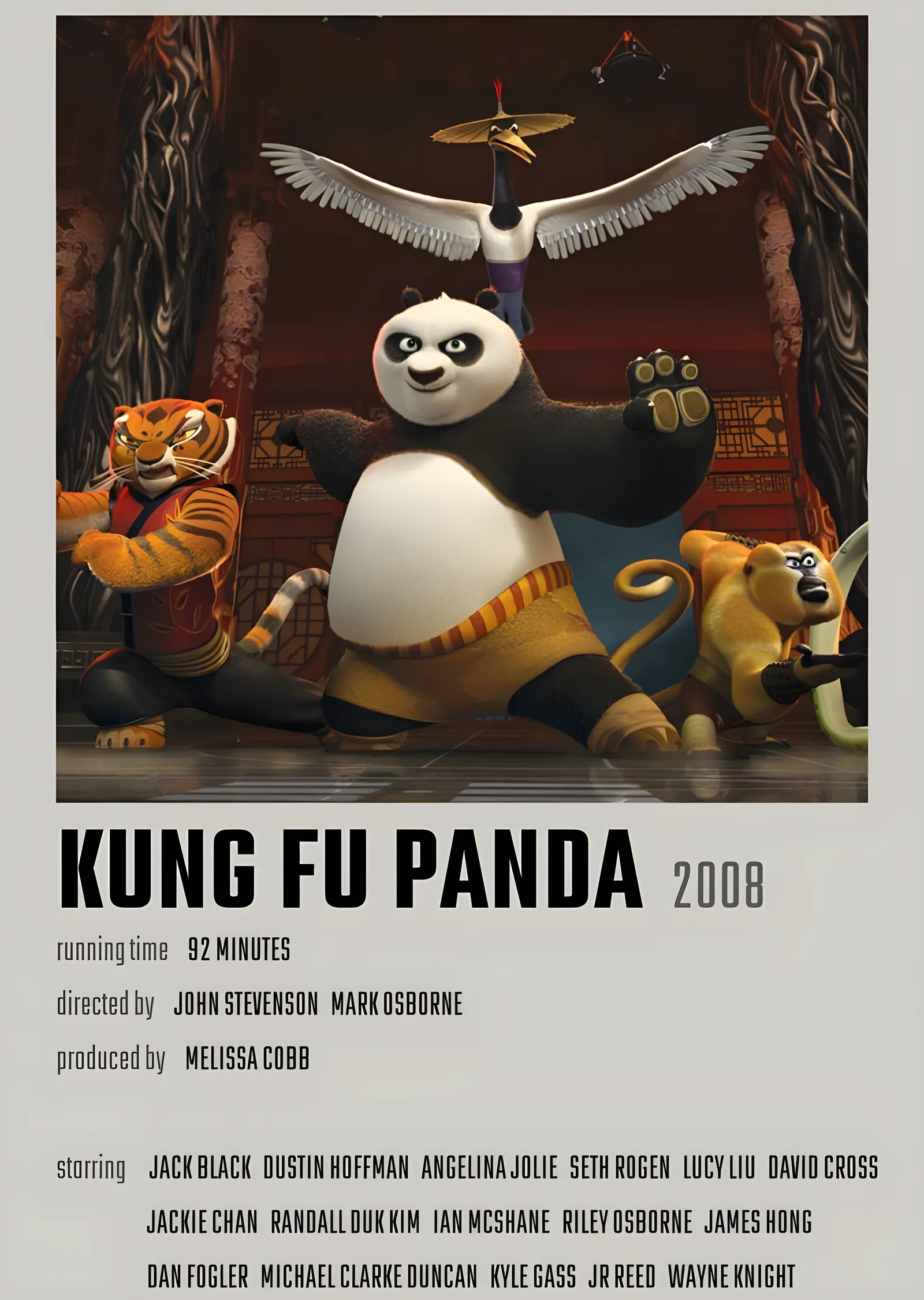 Kung Fu Panda: 2008 Künyesi metal tablo