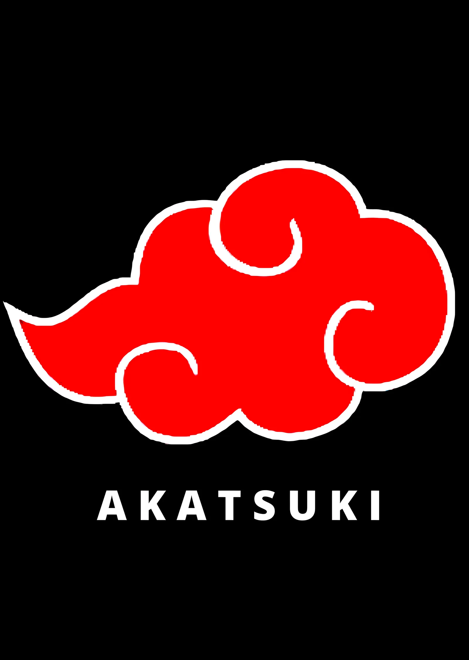 Akatsuki - Siyah Zemin metal tablo