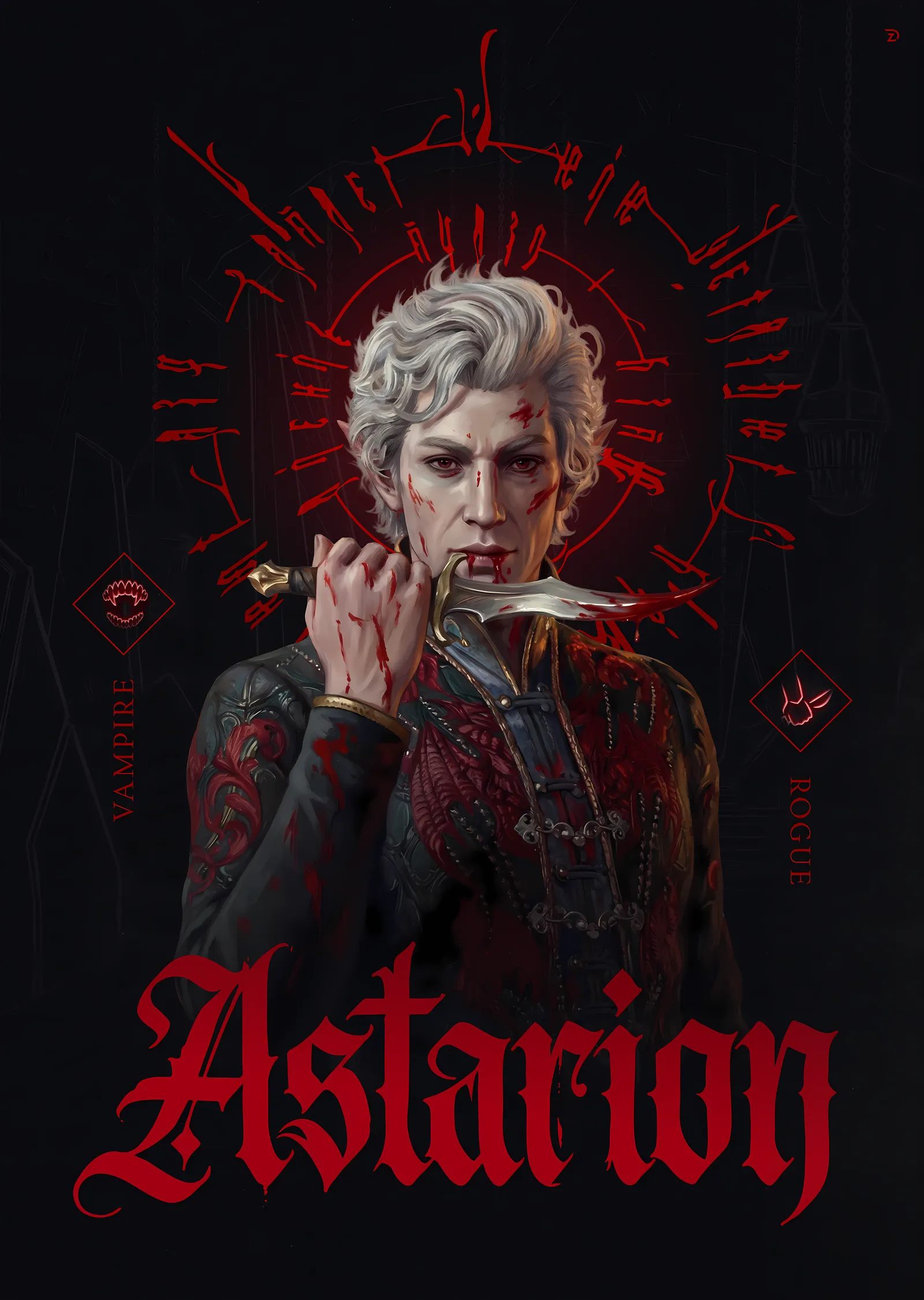 Baldur's Gate 3: Astarion metal tablo
