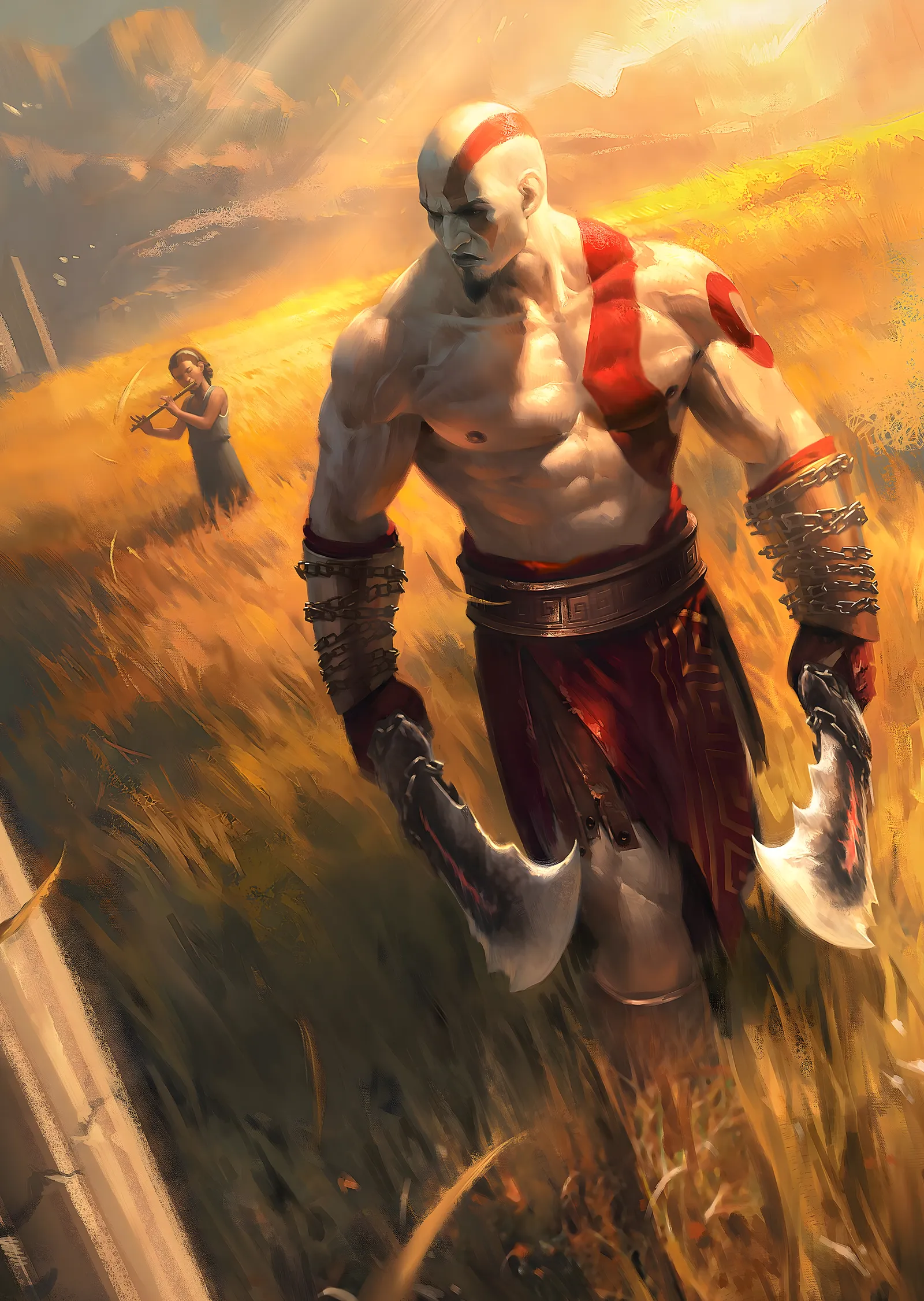 God of War: Buğday Tarlası metal tablo