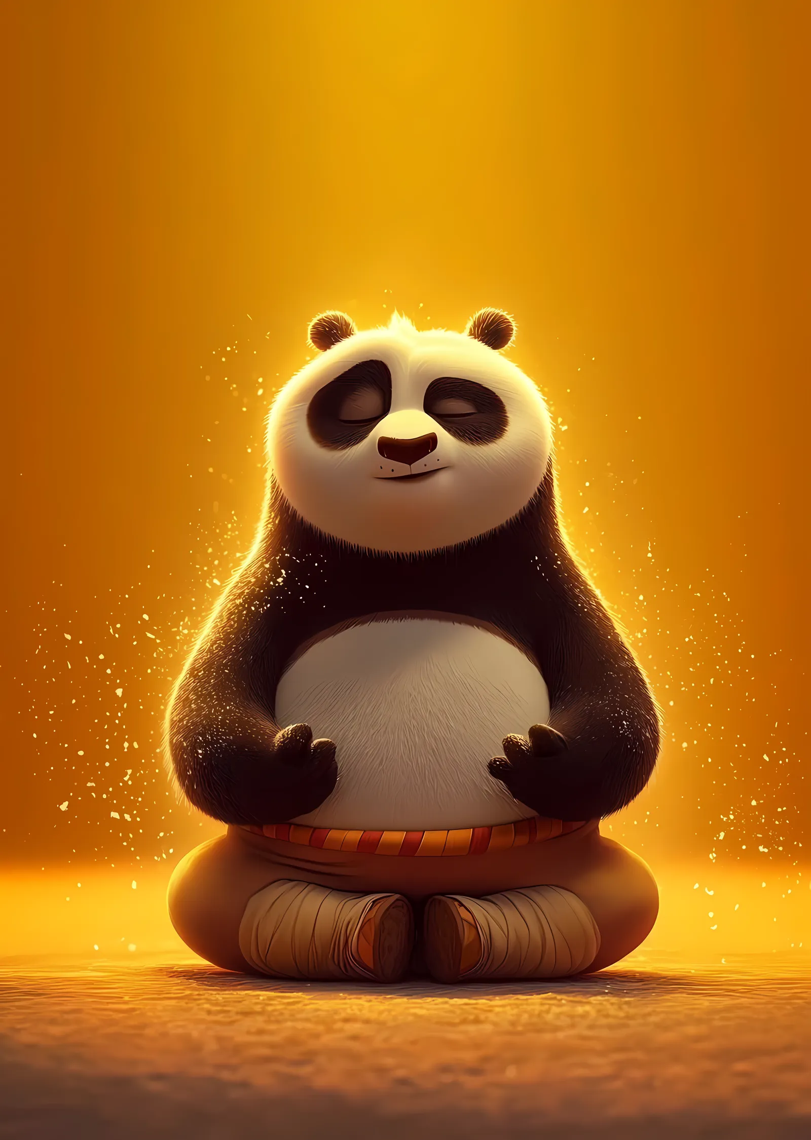 Kung Fu Panda: Meditasyon metal tablo