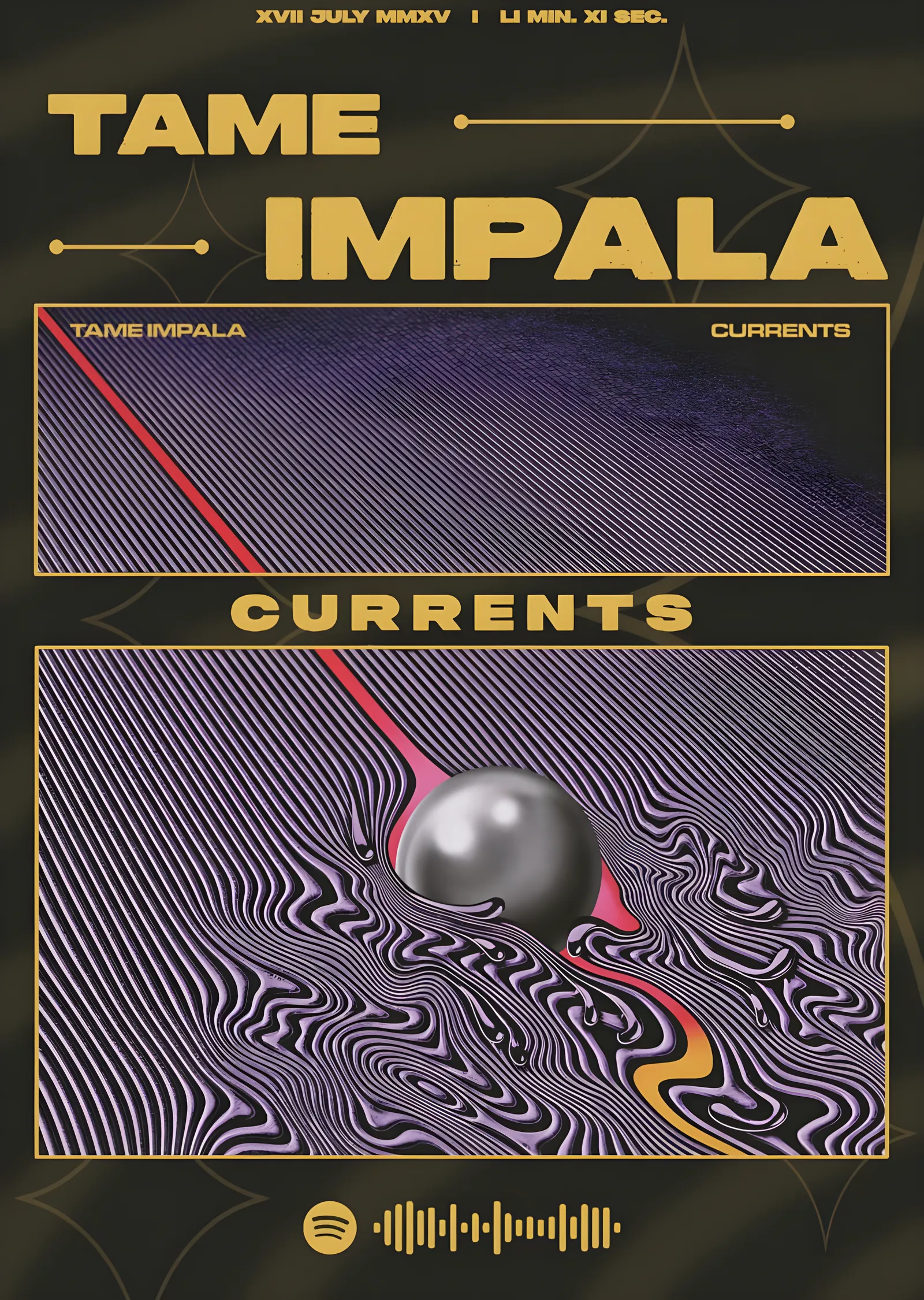Tame Impala - Currents Plak Kapağı metal tablo