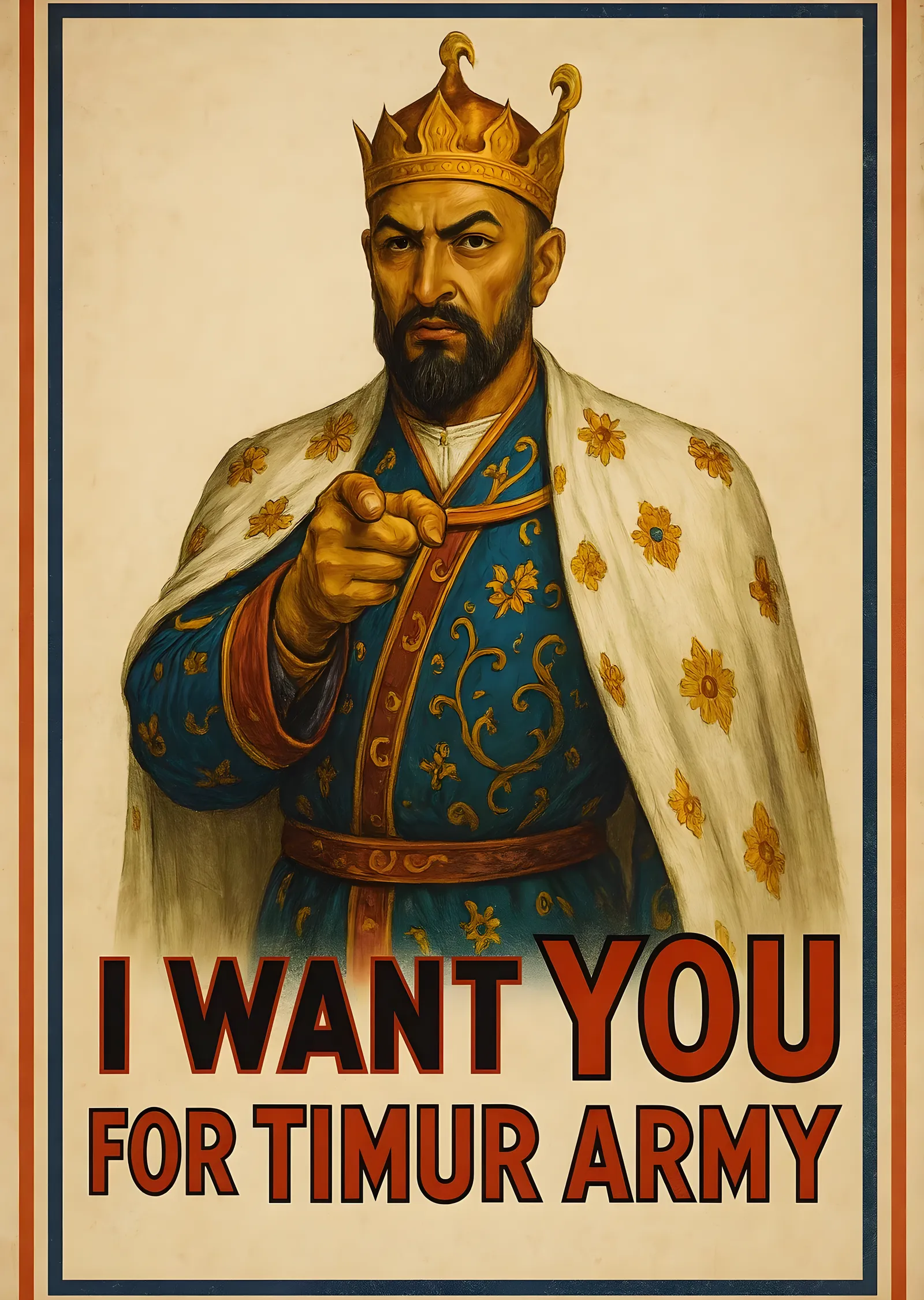 I Want You for Timur Army metal tablo