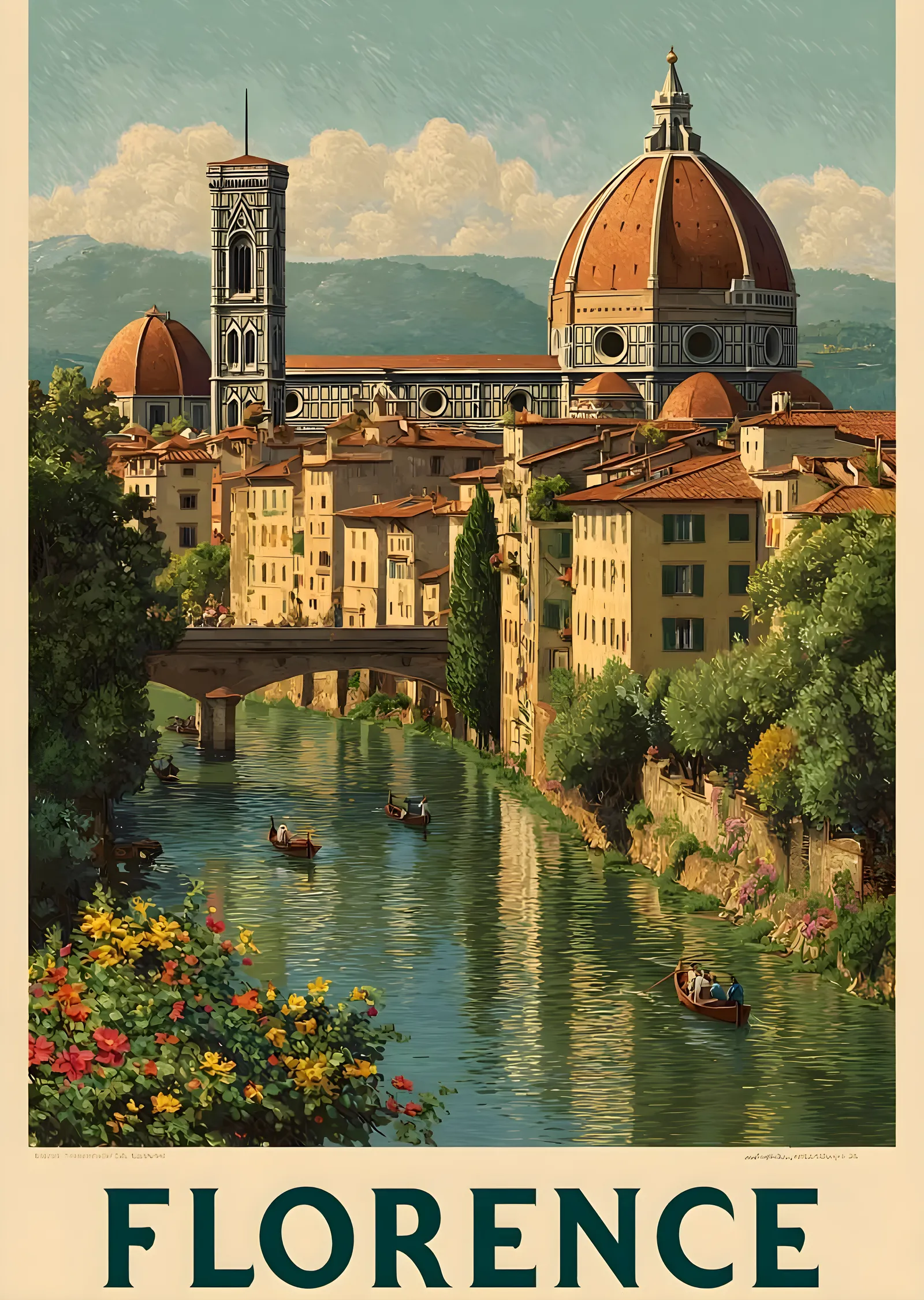 Florence Manzara metal tablo