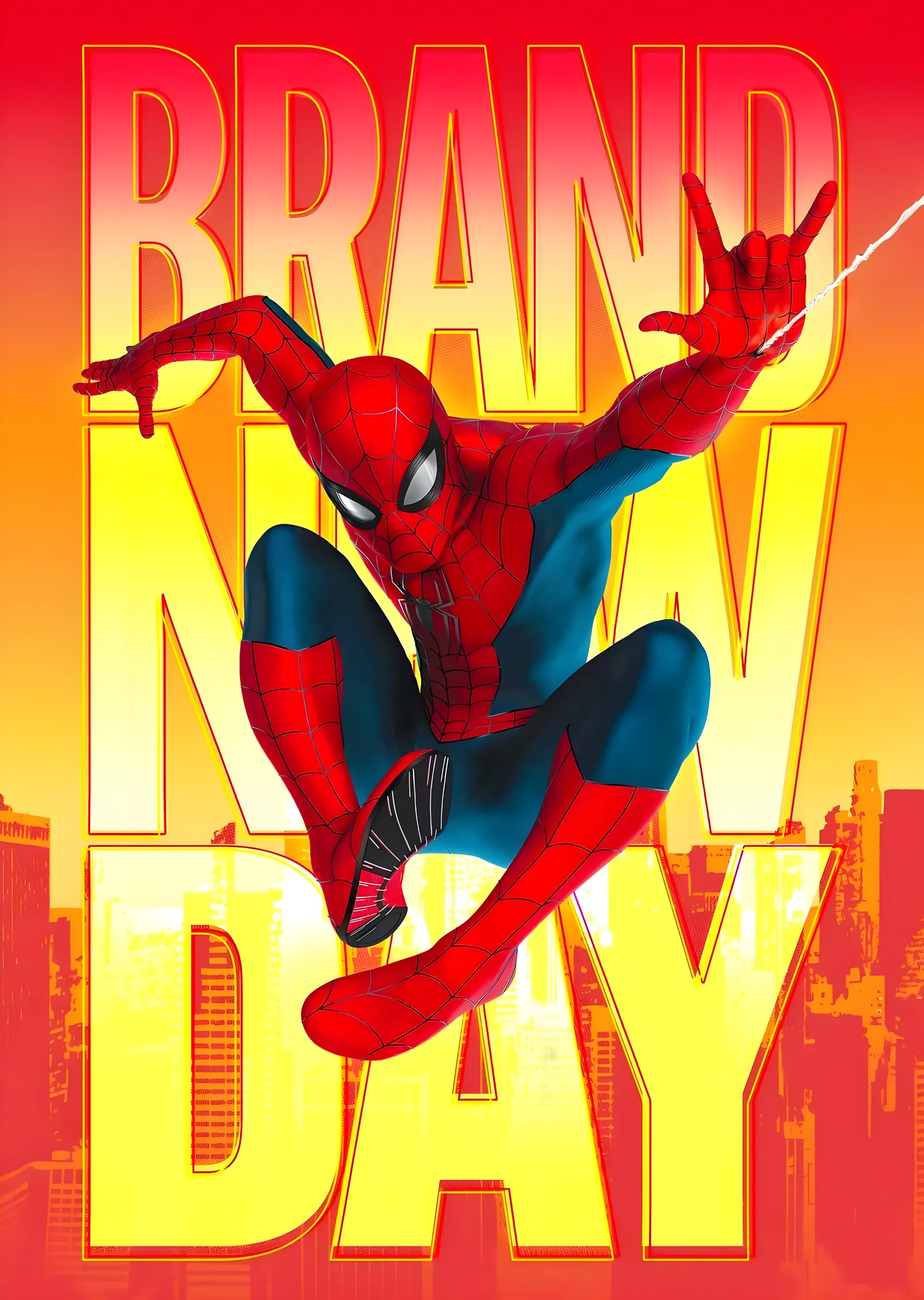 Spider-Man: Brand New Day Tipografi metal tablo