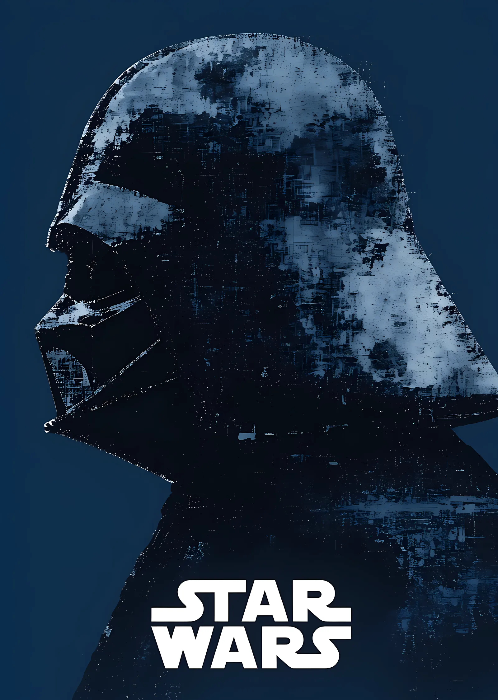 Star Wars: Darth Vader · Mavi Dokulu Silüet metal tablo