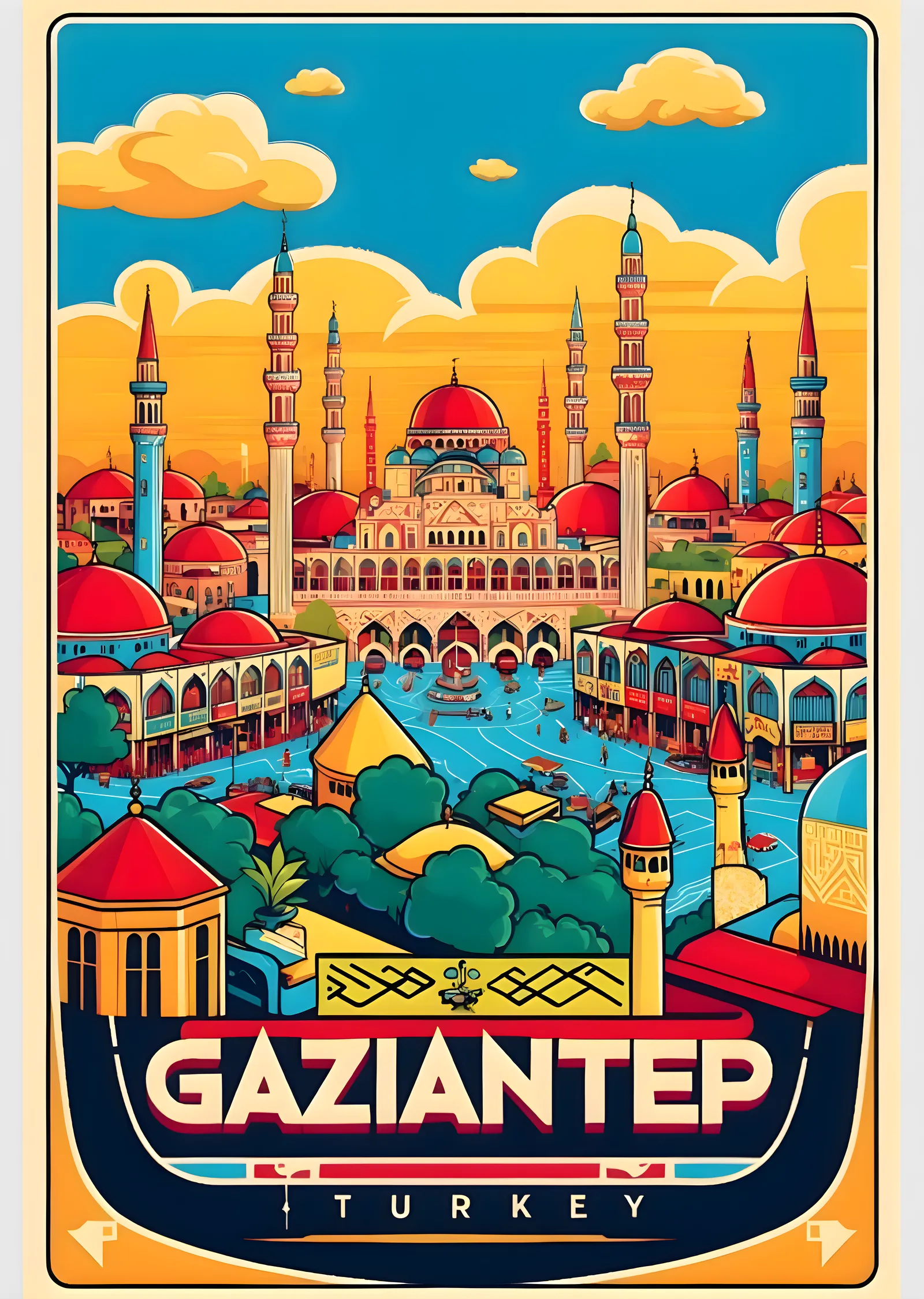 Gaziantep, Türkiye: Seyahat metal tablo