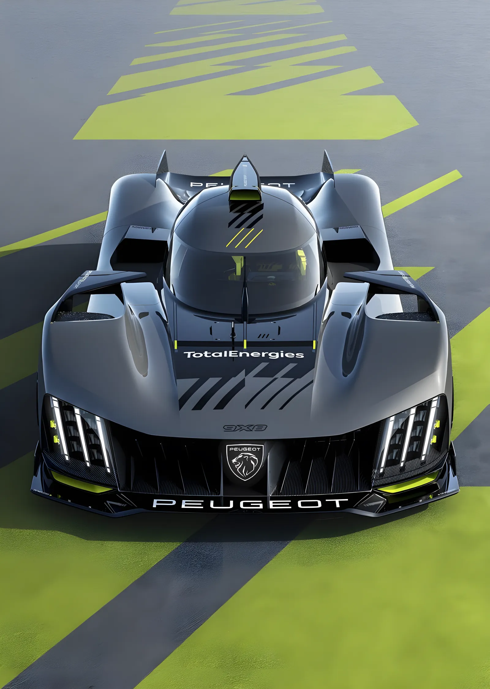 Peugeot 9X8: Le Mans metal tablo