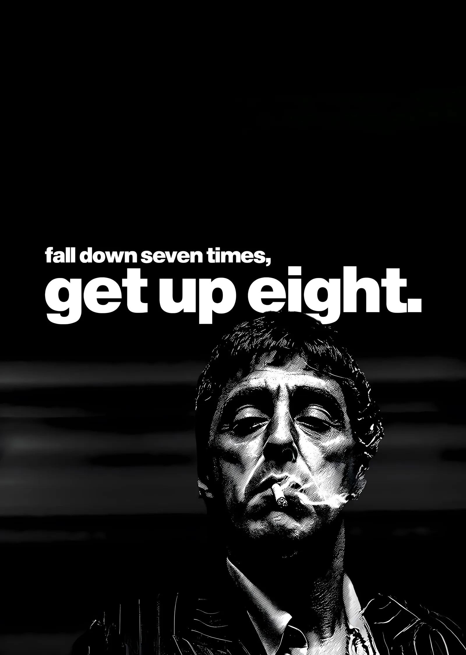 Scarface: Fall Down Seven, Get Up Eight metal tablo