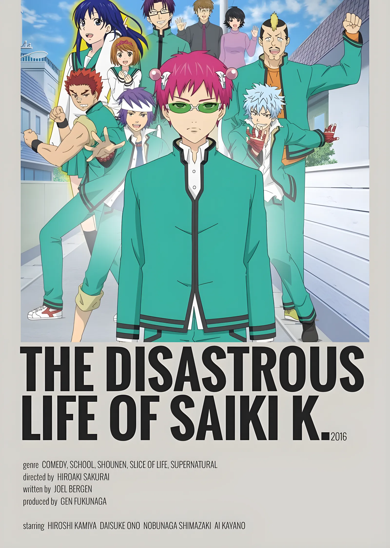 The Disastrous Life of Saiki K. metal tablo
