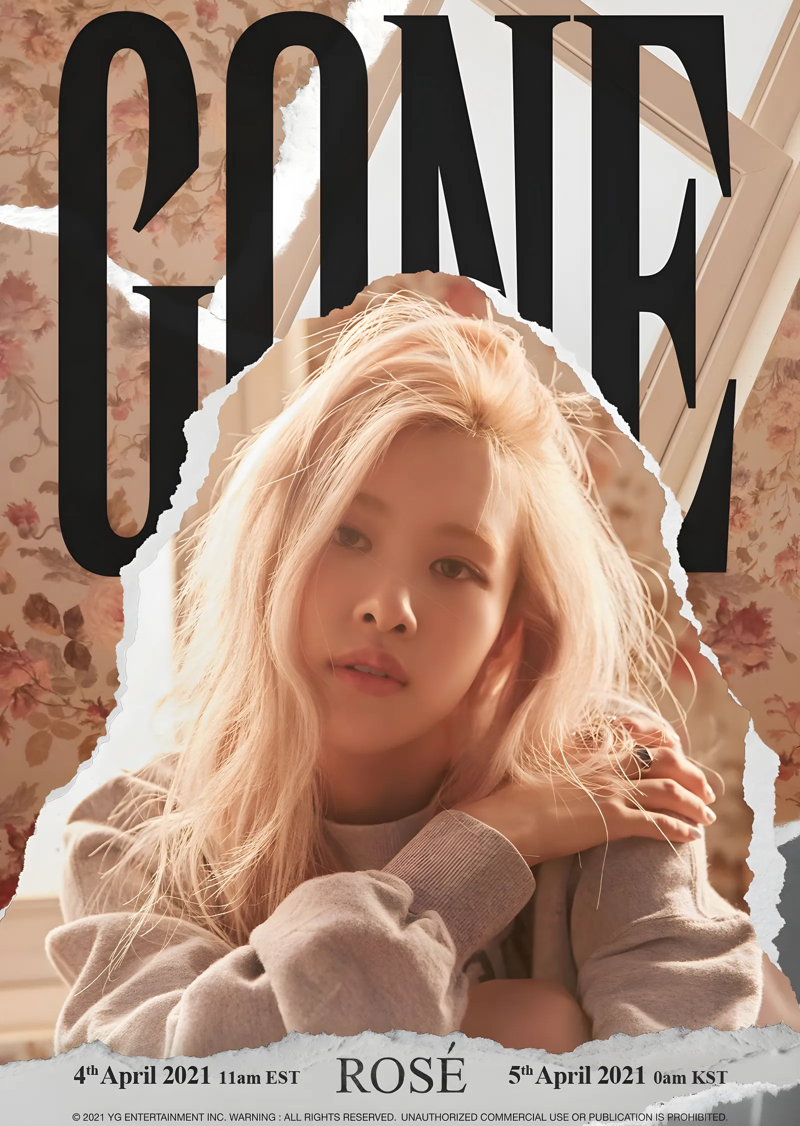 Rosé - Gone metal tablo