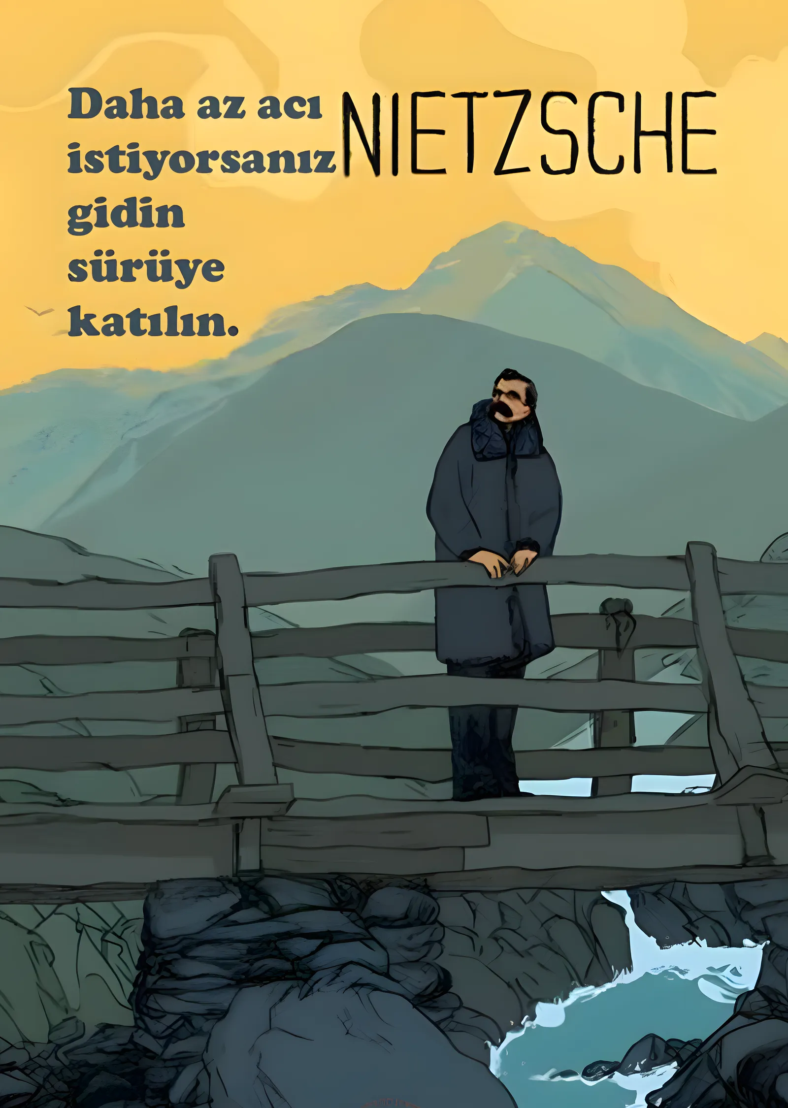 Nietzsche: Acıya Karşı Süreç metal tablo