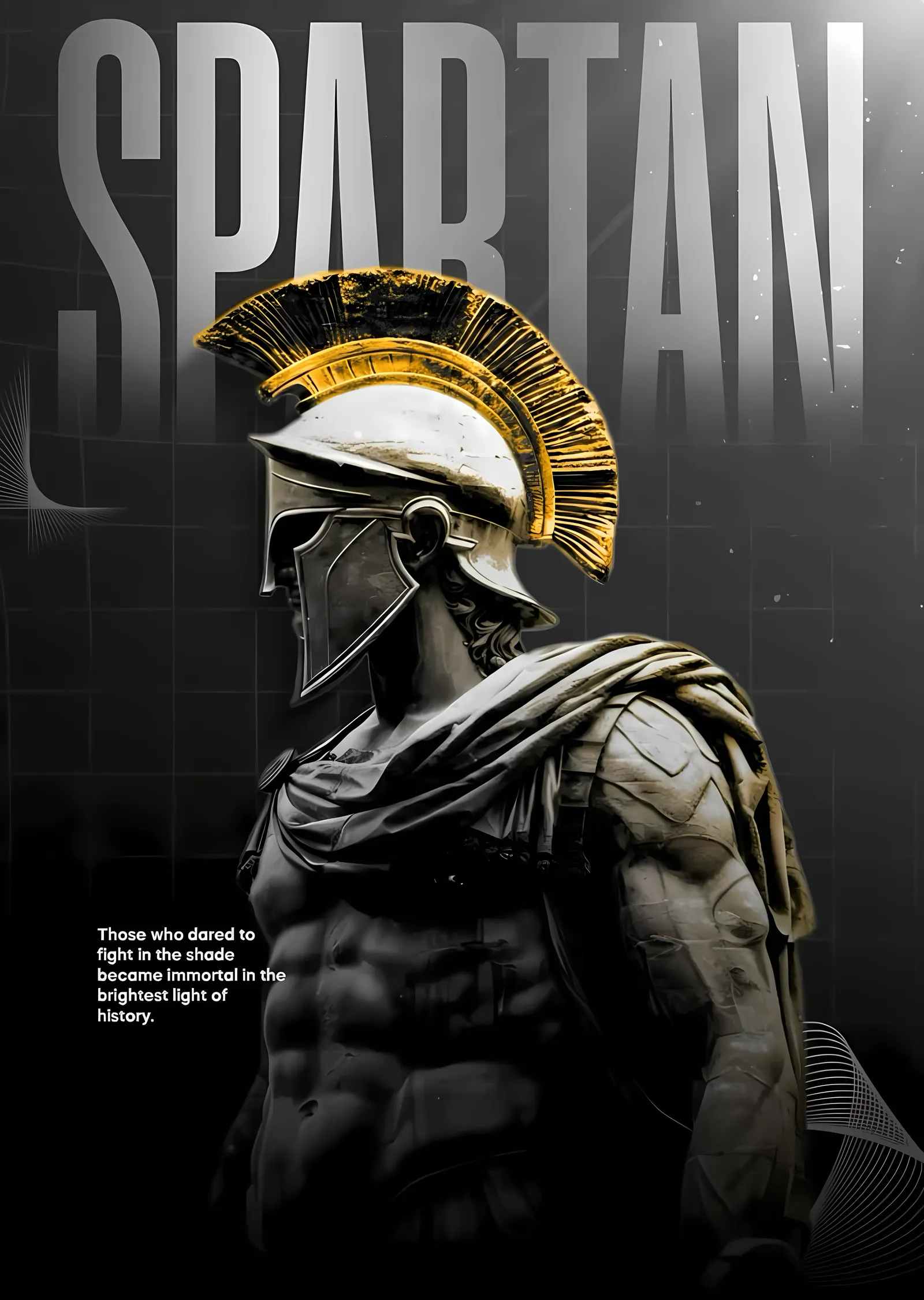 Spartan: Efsane Asker metal tablo