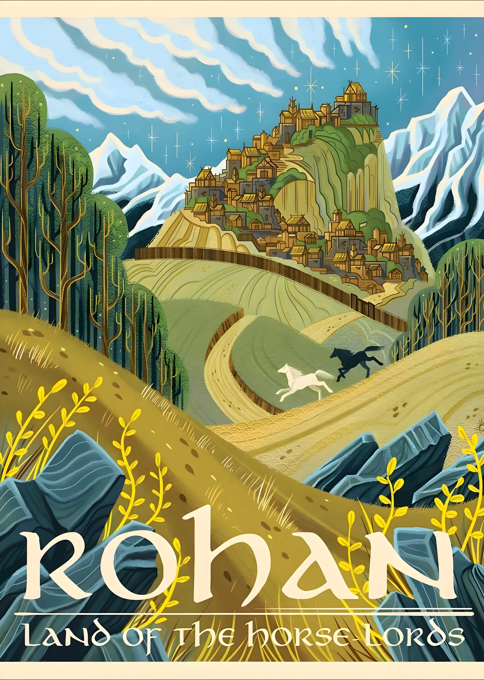 Rohan: Land of the Horse Lords metal tablo