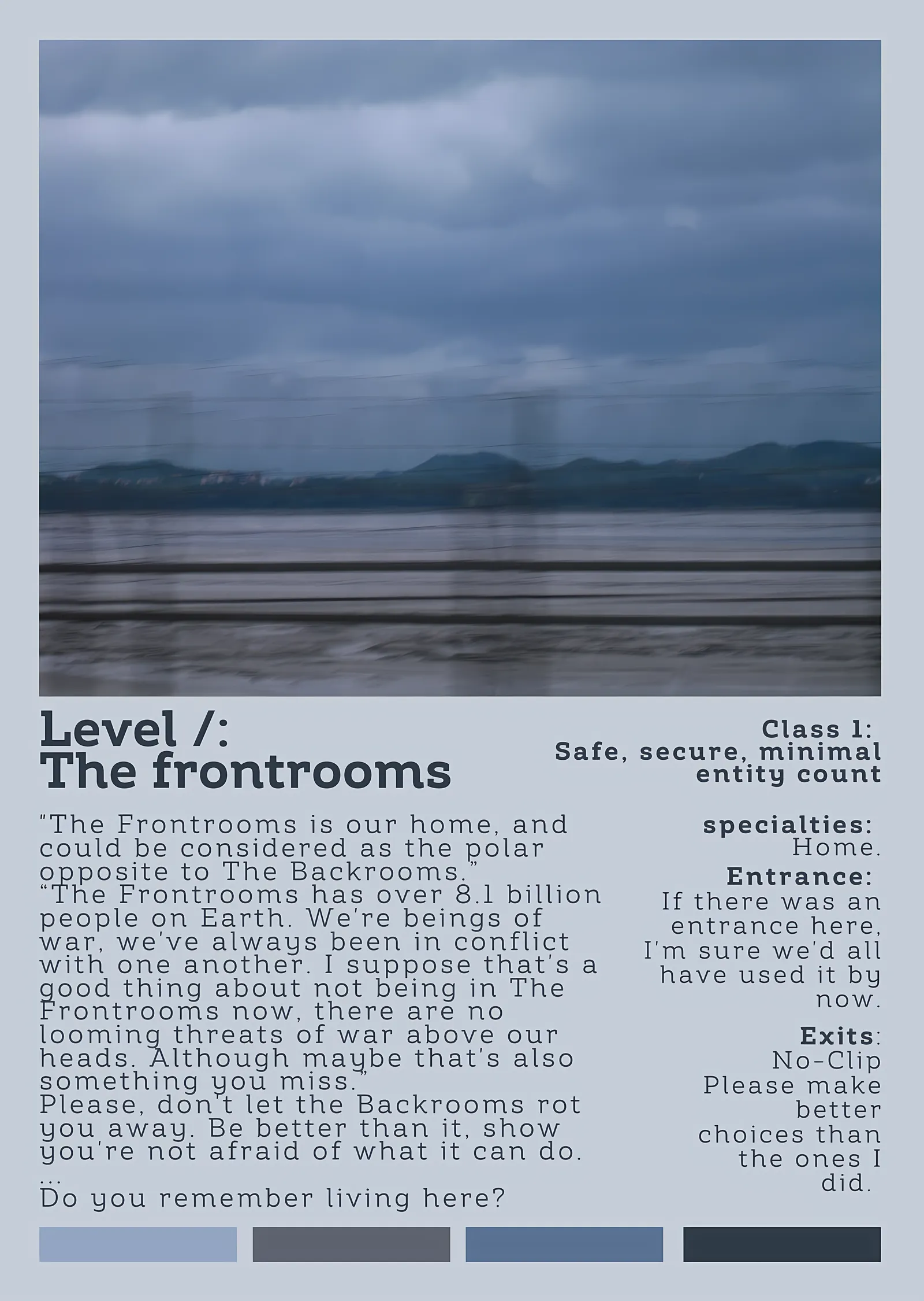 The Frontrooms - Backrooms Evreni metal tablo