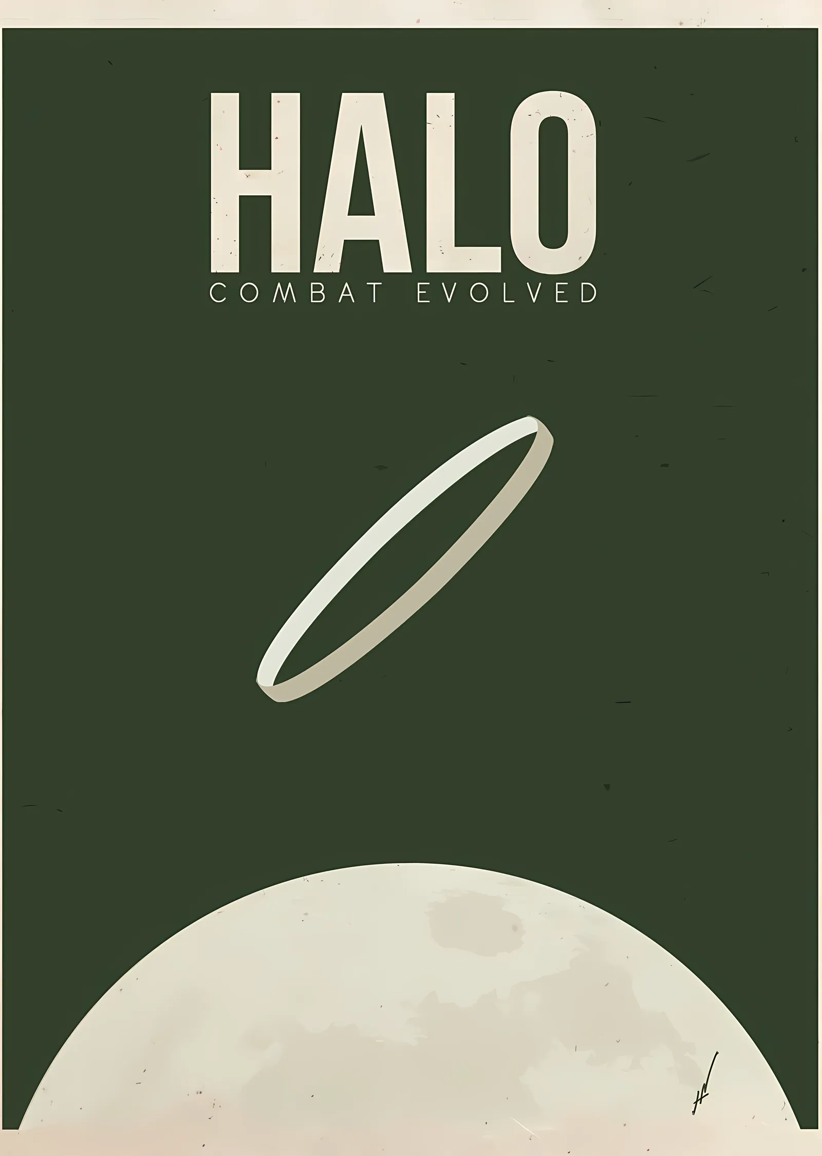 Halo: Combat Evolved · Minimal Yeşil metal tablo