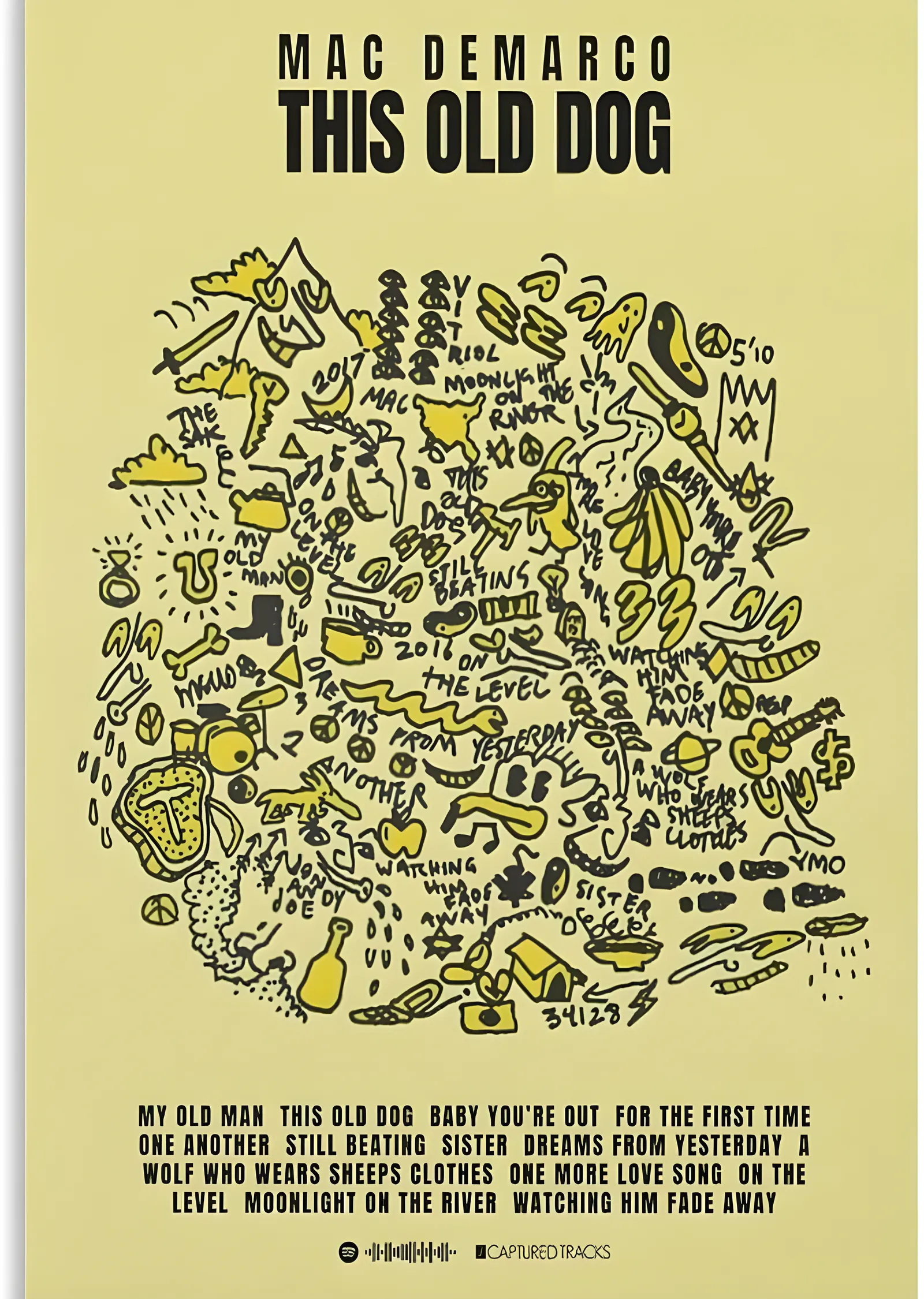 Mac Demarco: This Old Dog Doodle metal tablo
