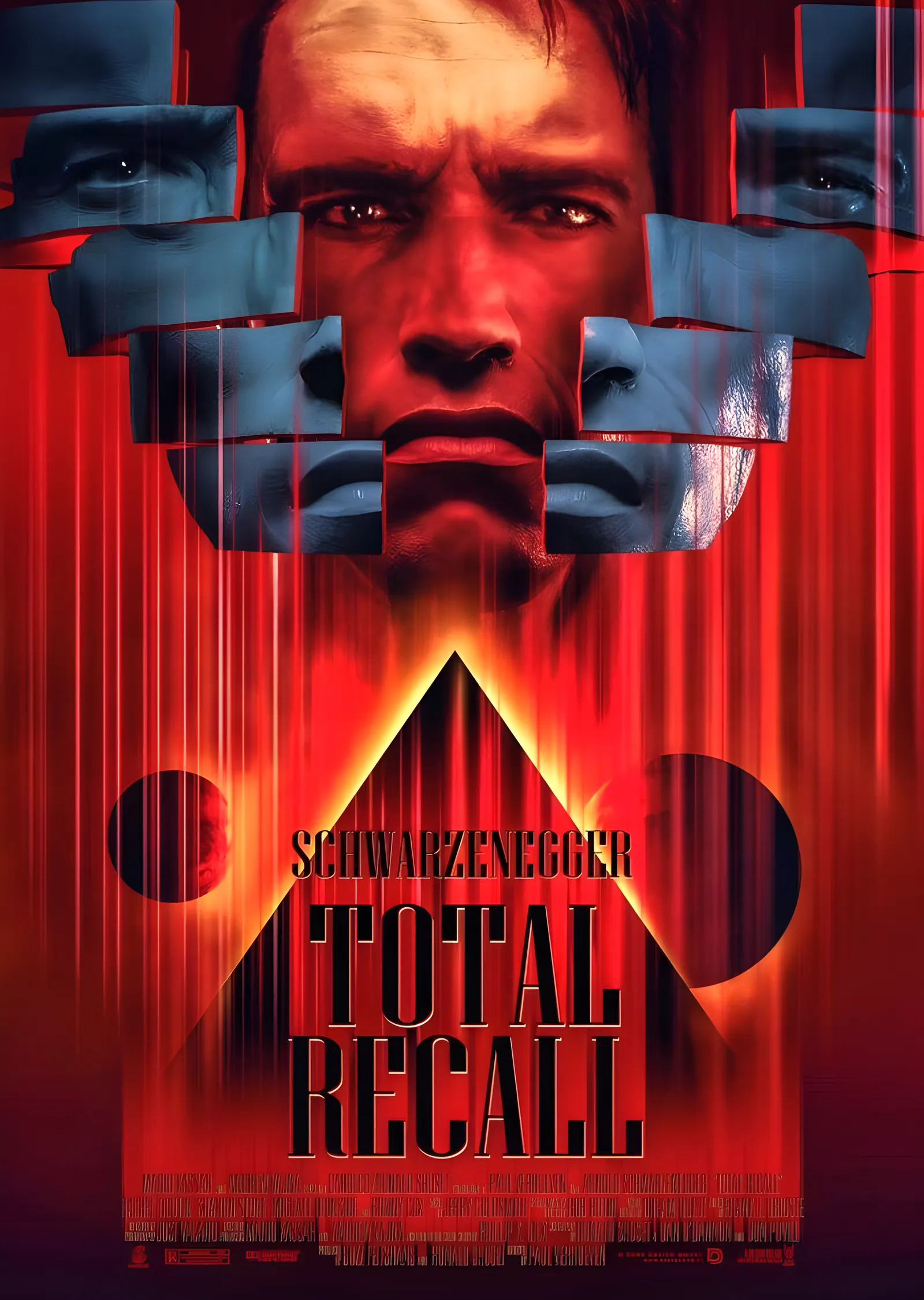 Total Recall - Arnold Schwarzenegger metal tablo
