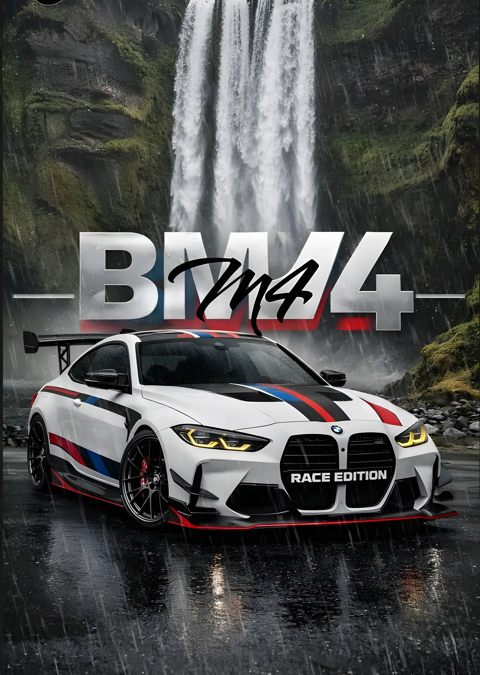 BMW M4 Race Edition metal tablo