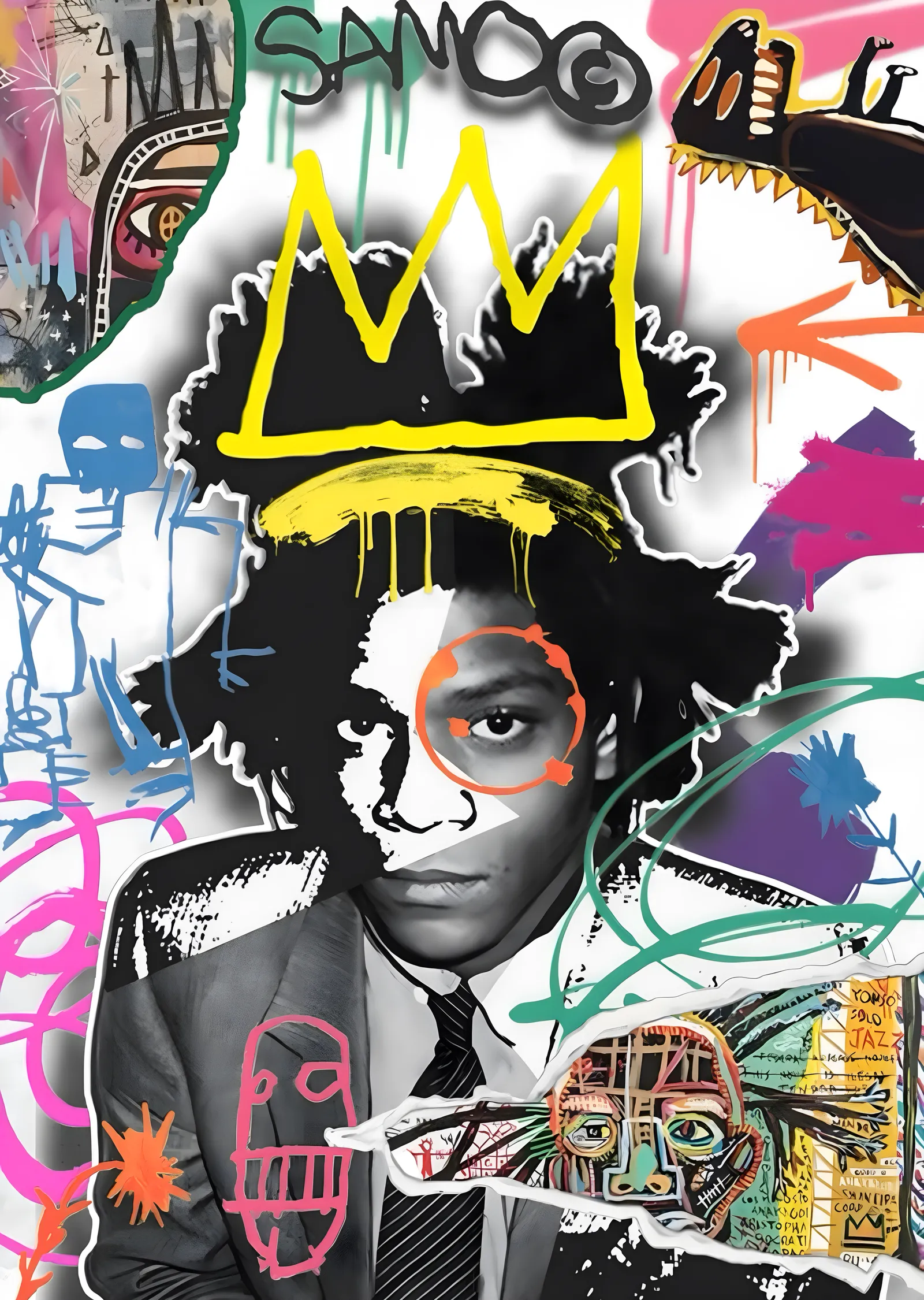 Jean-Michel Basquiat: Sanatın Kaotik Dünyası metal tablo