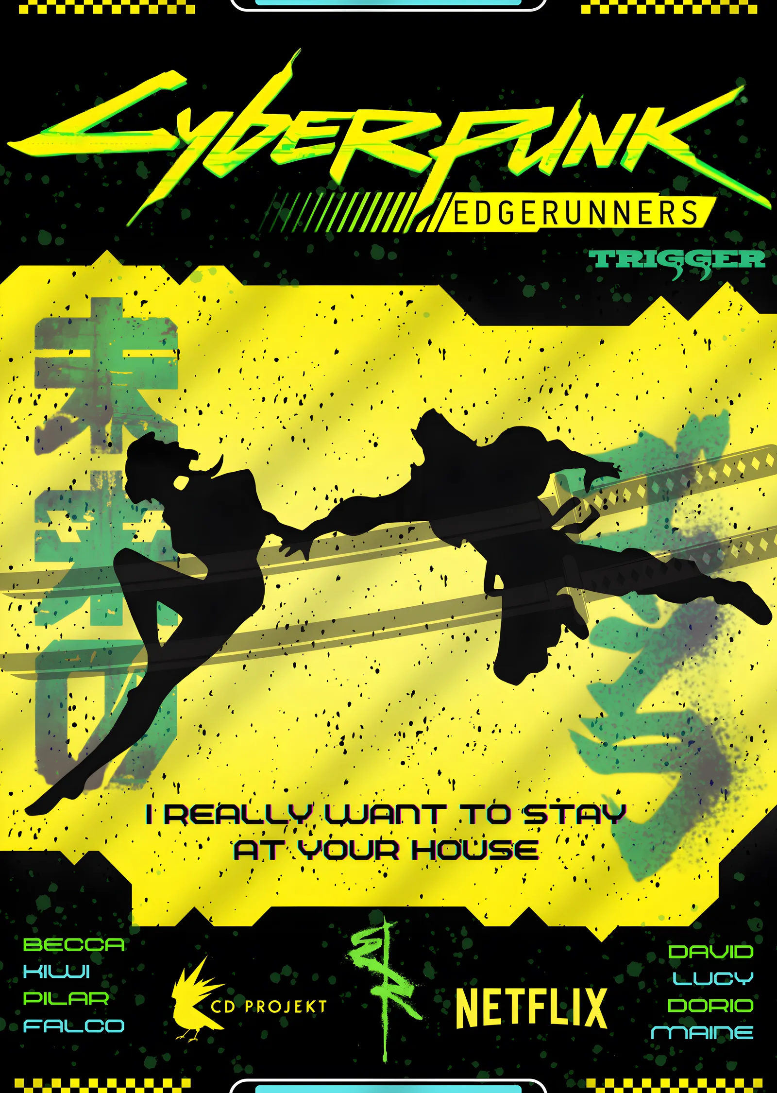 Cyberpunk: Edgerunners - Trigger metal tablo