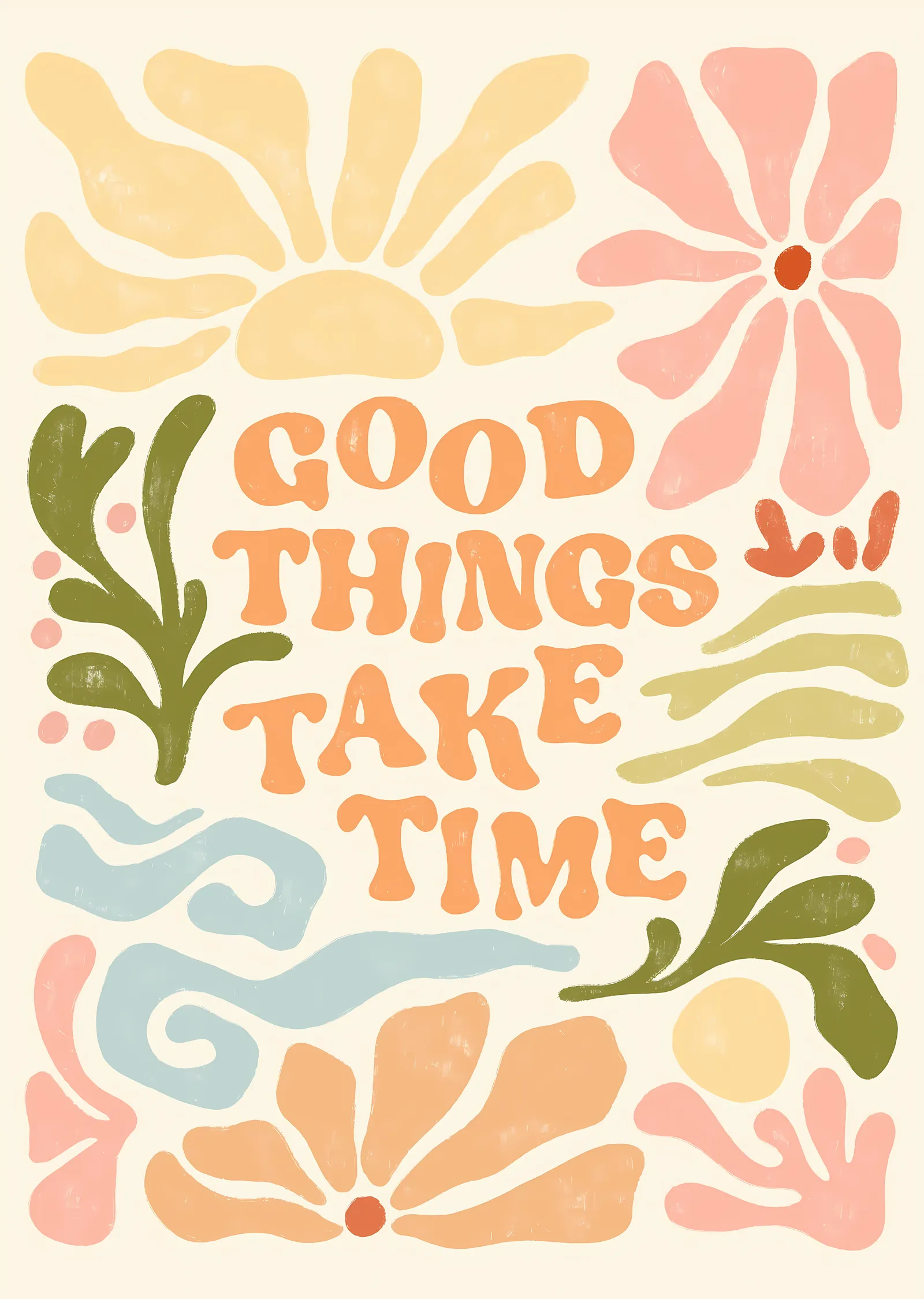 Good Things Take Time metal tablo