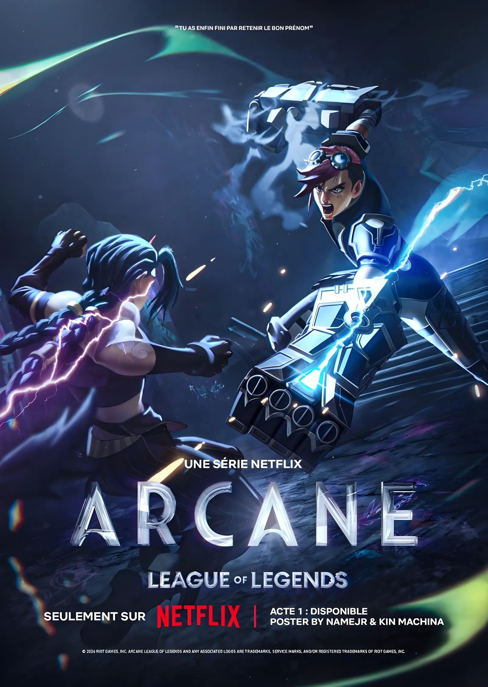 Arcane: Ekko ve Jinx metal tablo