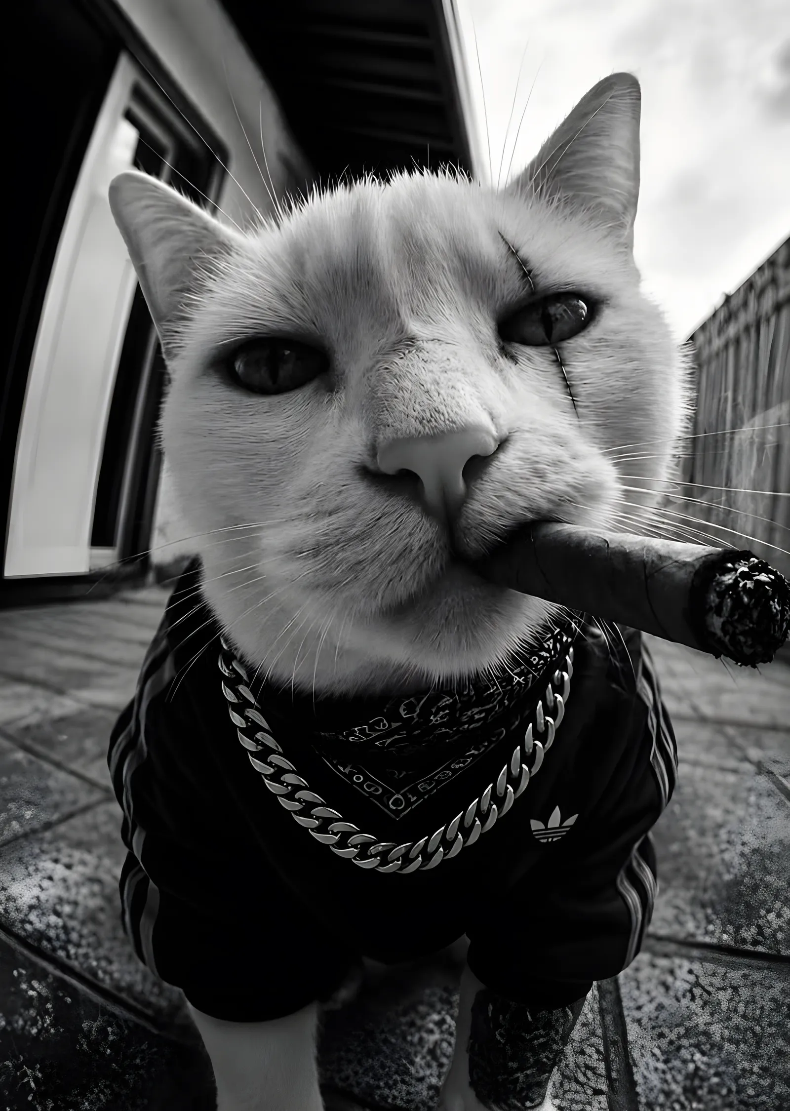 Puro İçen Kedi metal tablo