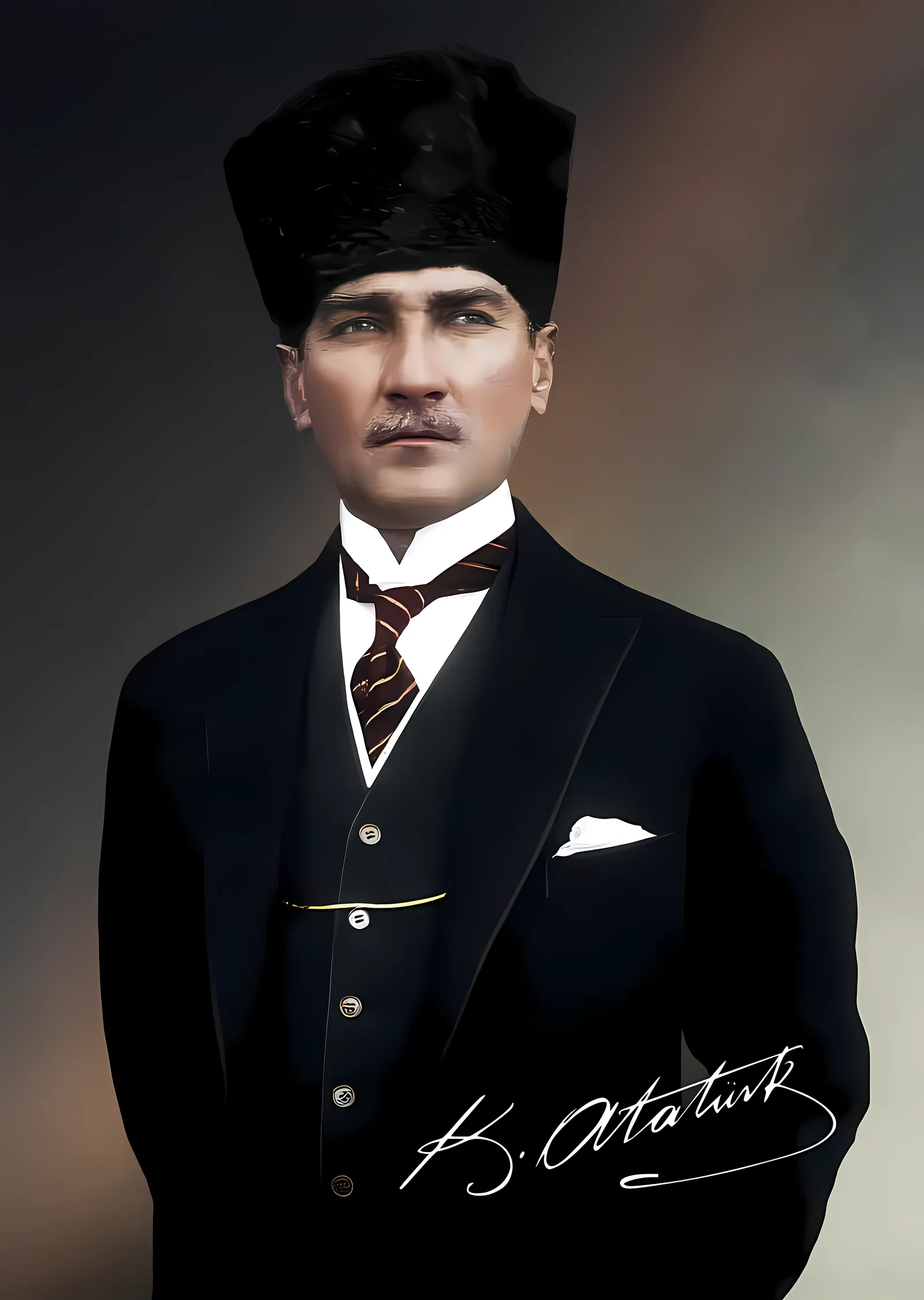 Mustafa Kemal Atatürk: Cumhuriyetçi Lider metal tablo