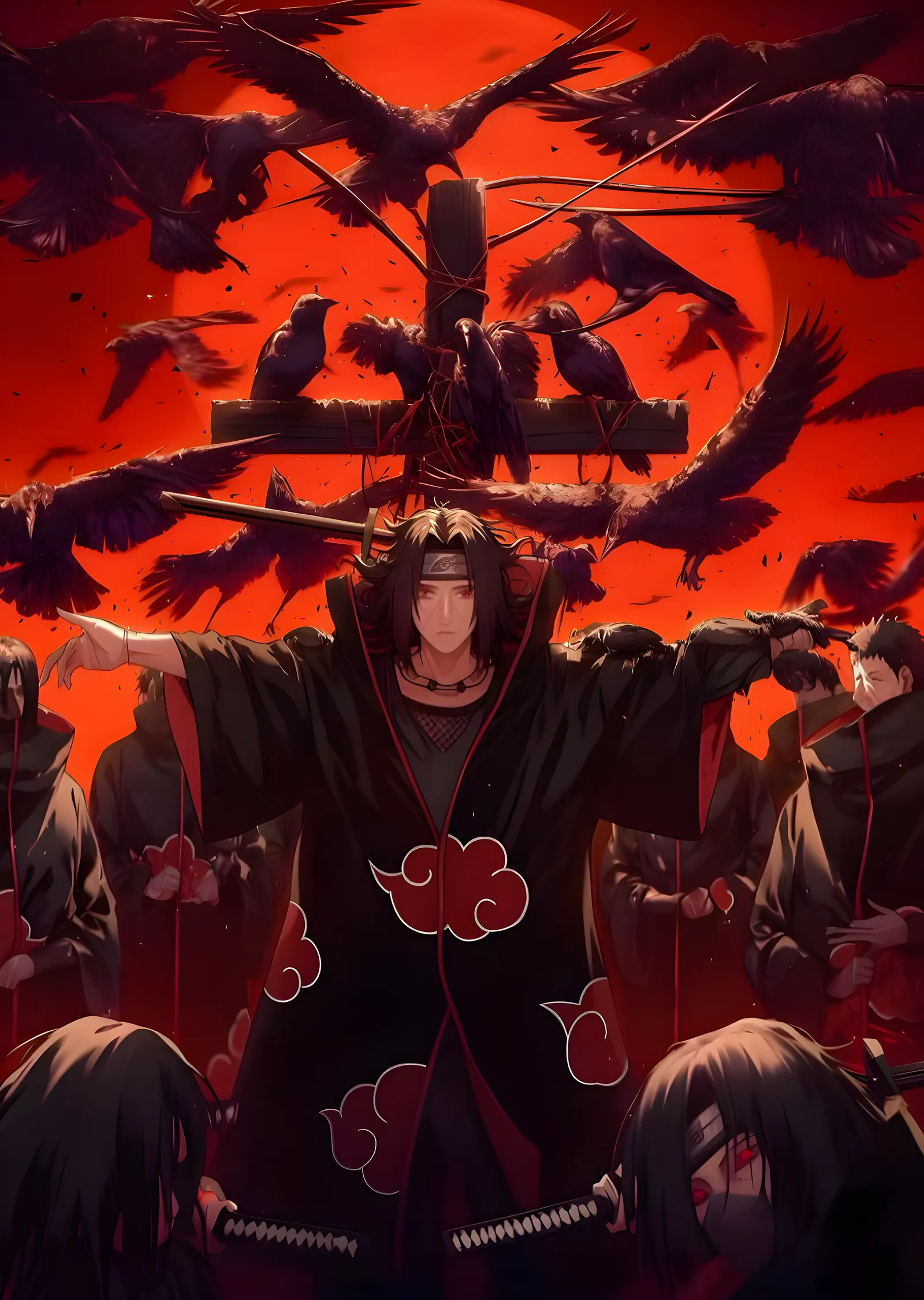 Naruto - Akatsuki: Kızıl Gökyüzü metal tablo