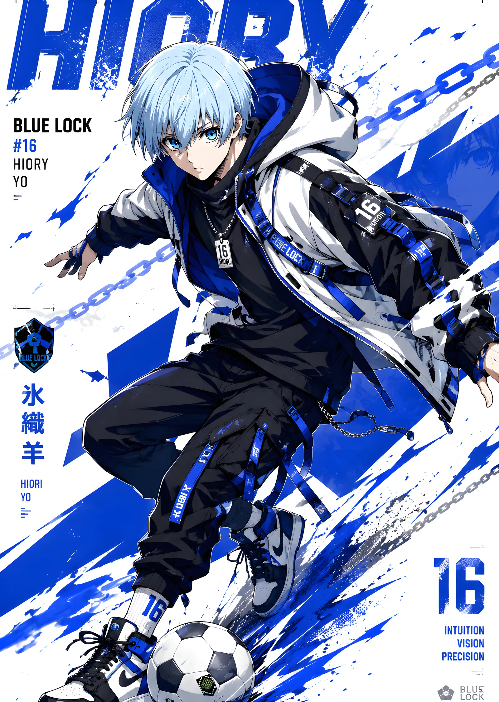 Blue Lock: Hiori Yo Formada metal tablo