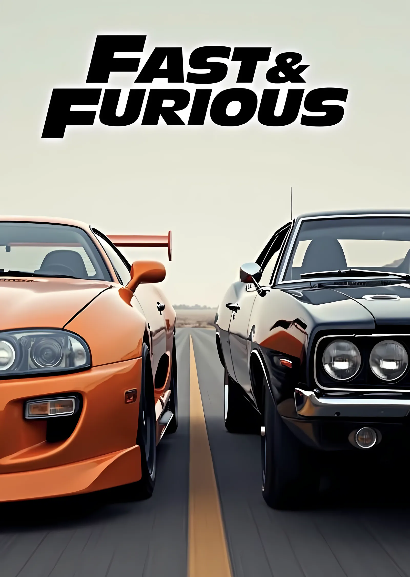 Fast & Furious - Supra ve Charger metal tablo