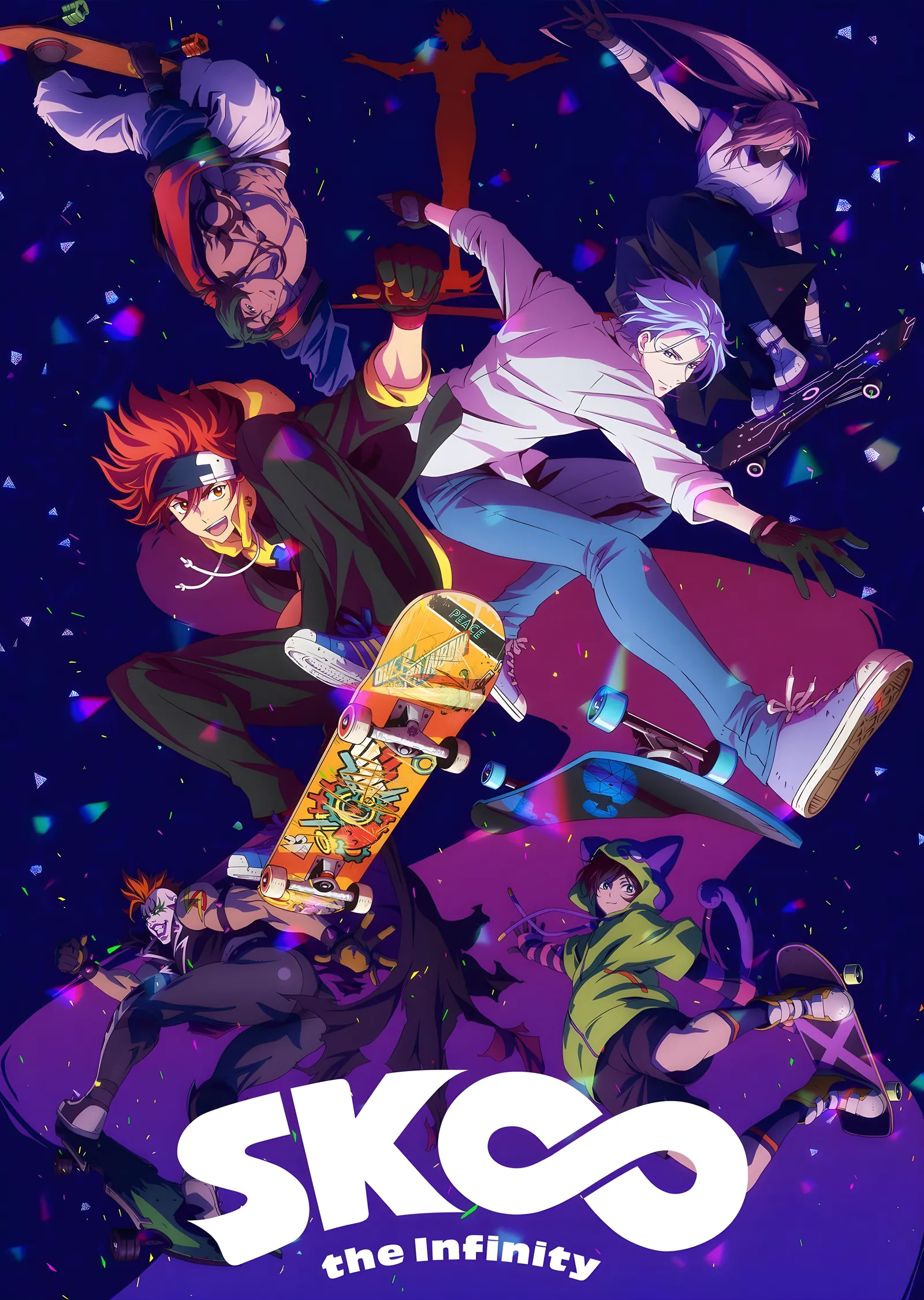 SK8 the Infinity: Gece Kaykay Yarışı metal tablo