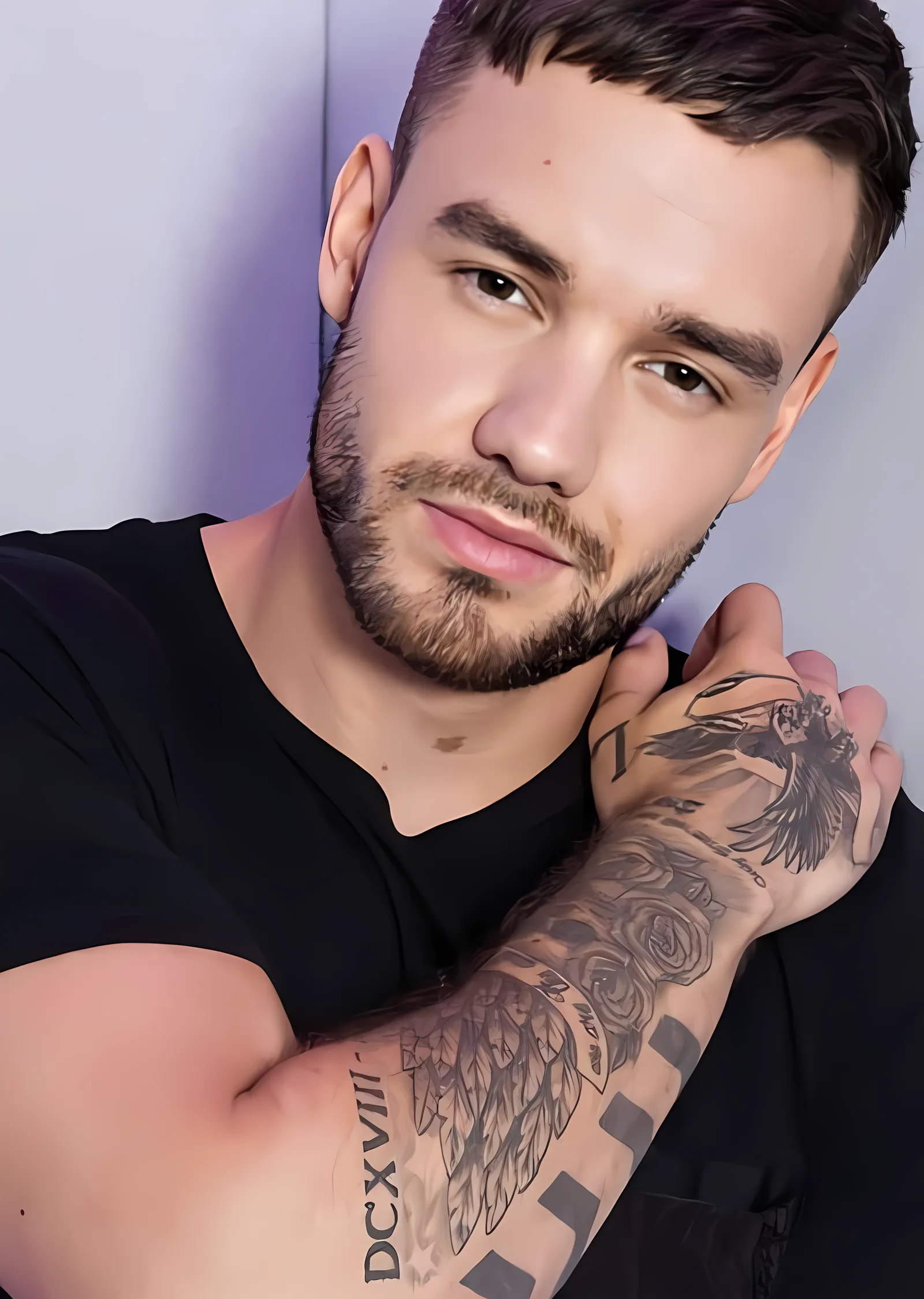 Liam Payne: Dövmeli Kare metal tablo