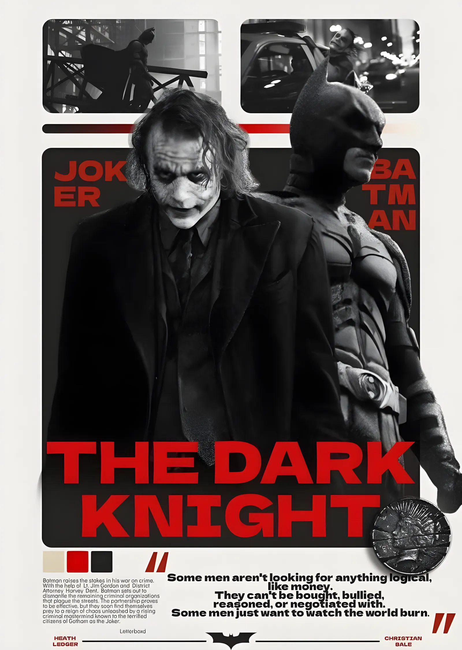 The Dark Knight: Joker ve Batman metal tablo