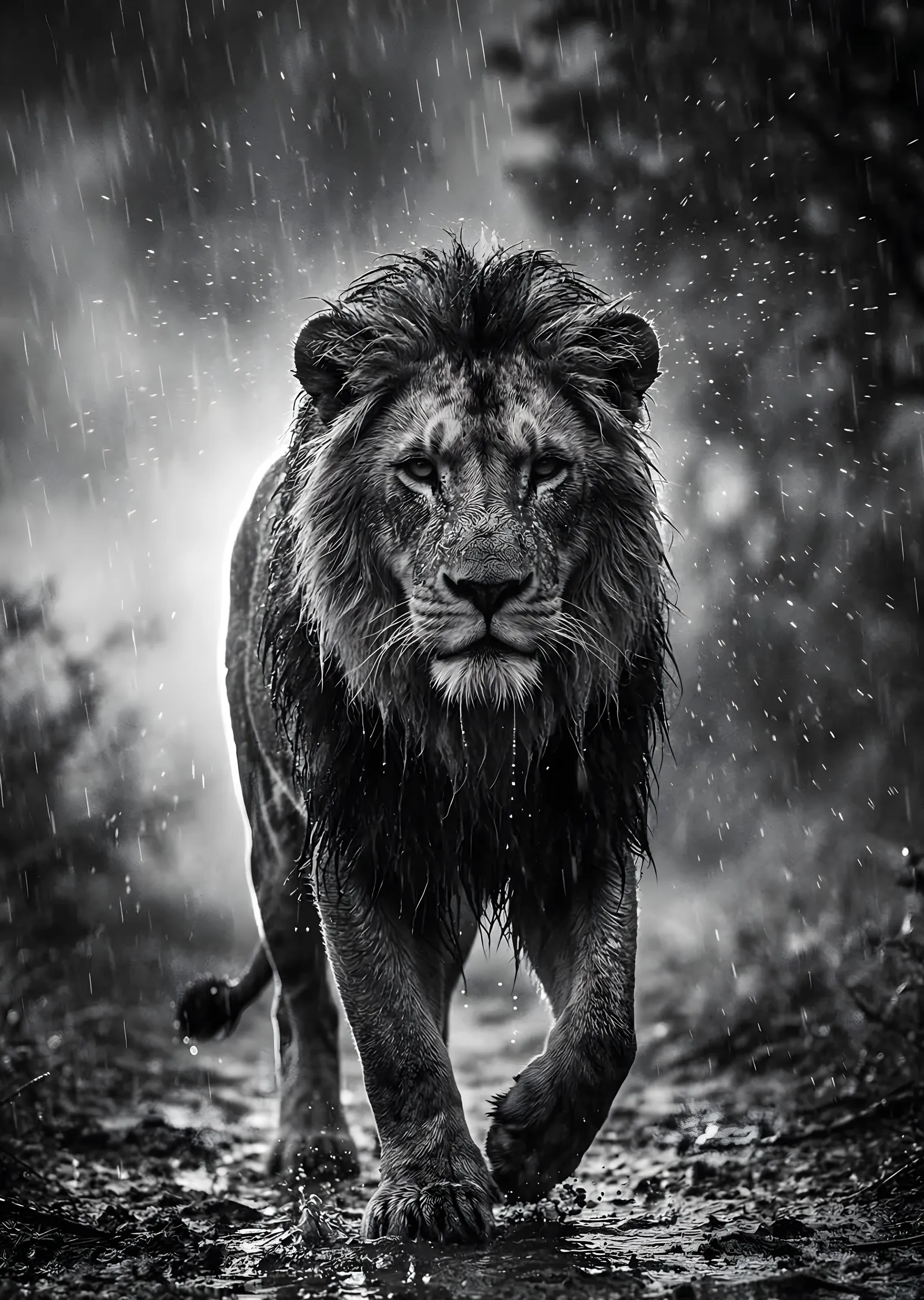 Aslan: Yağmurun Gücü metal tablo