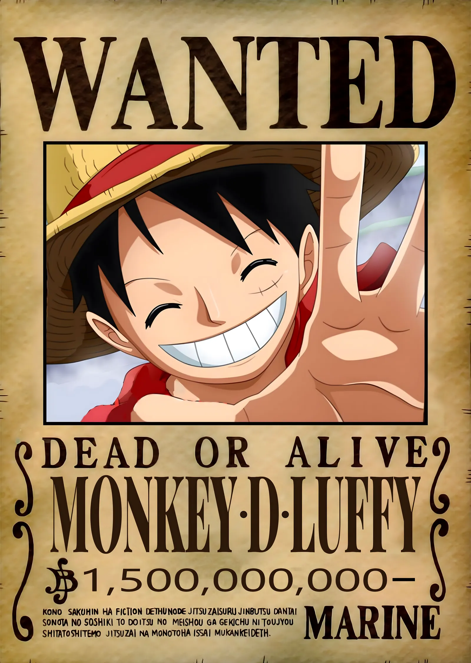 Monkey D. Luffy: İsyan ve Macera metal tablo