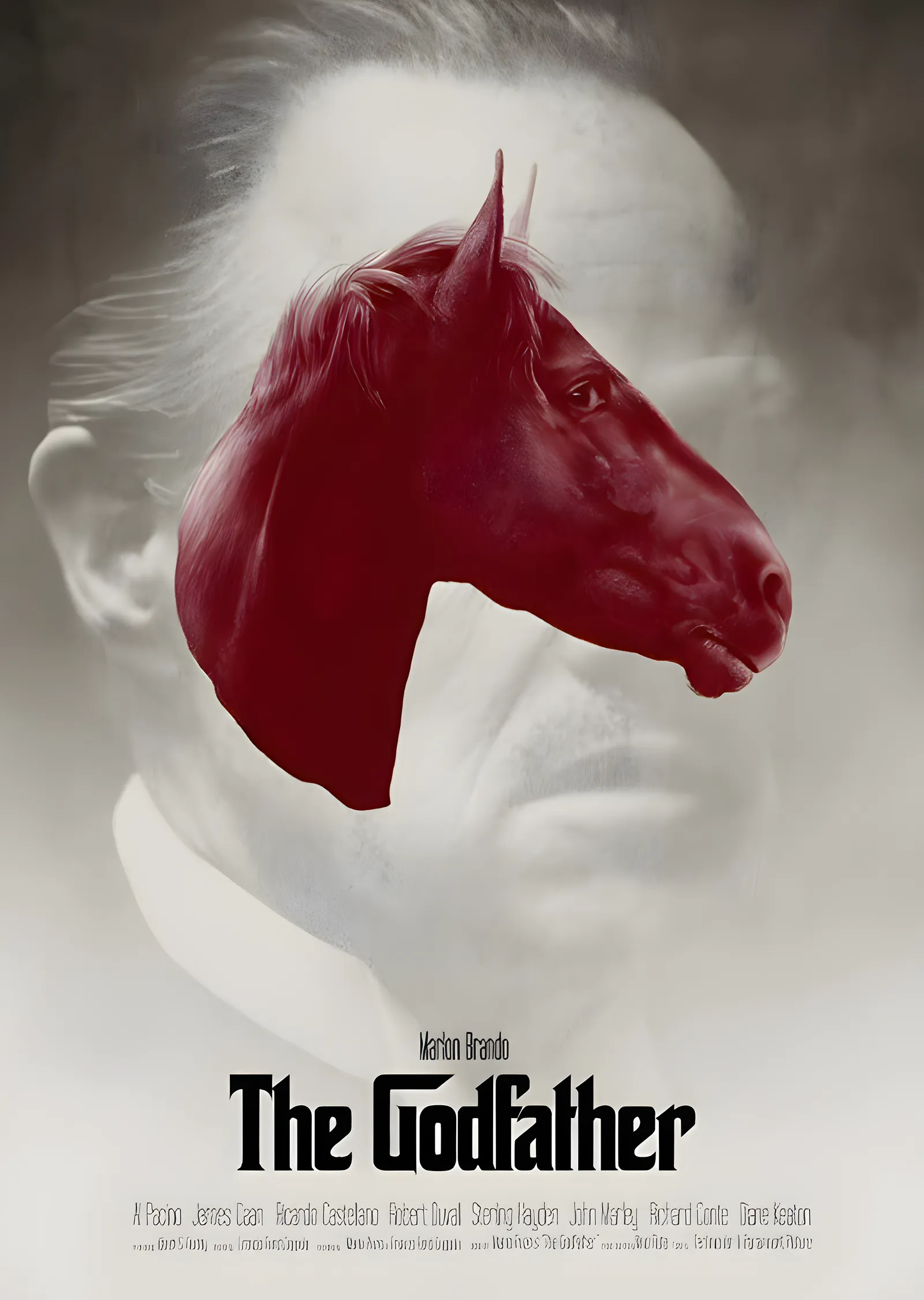 The Godfather - Baba (Profilde At Başlı Portre) metal tablo
