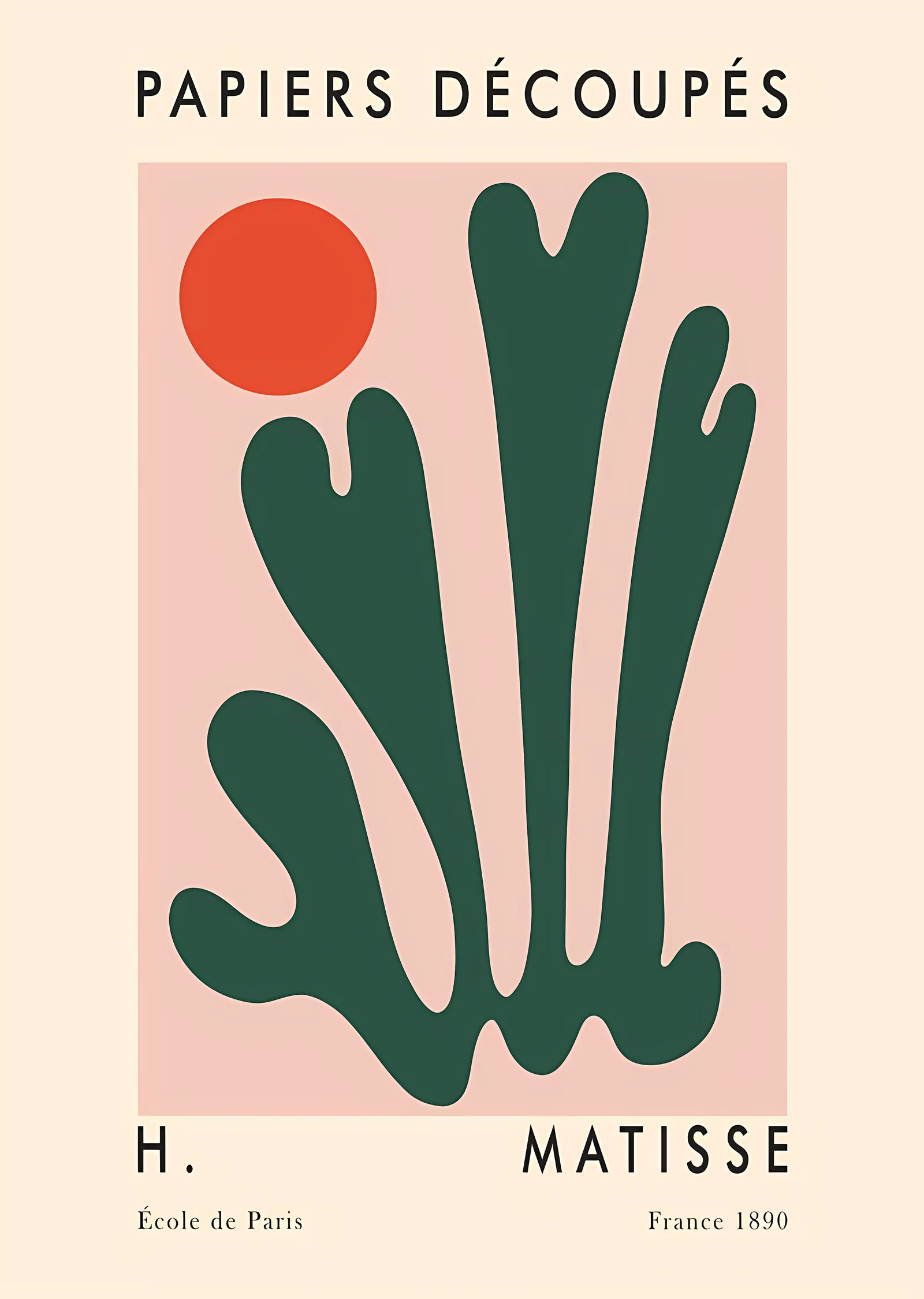 Papiers Découpés: H. Matisse metal tablo