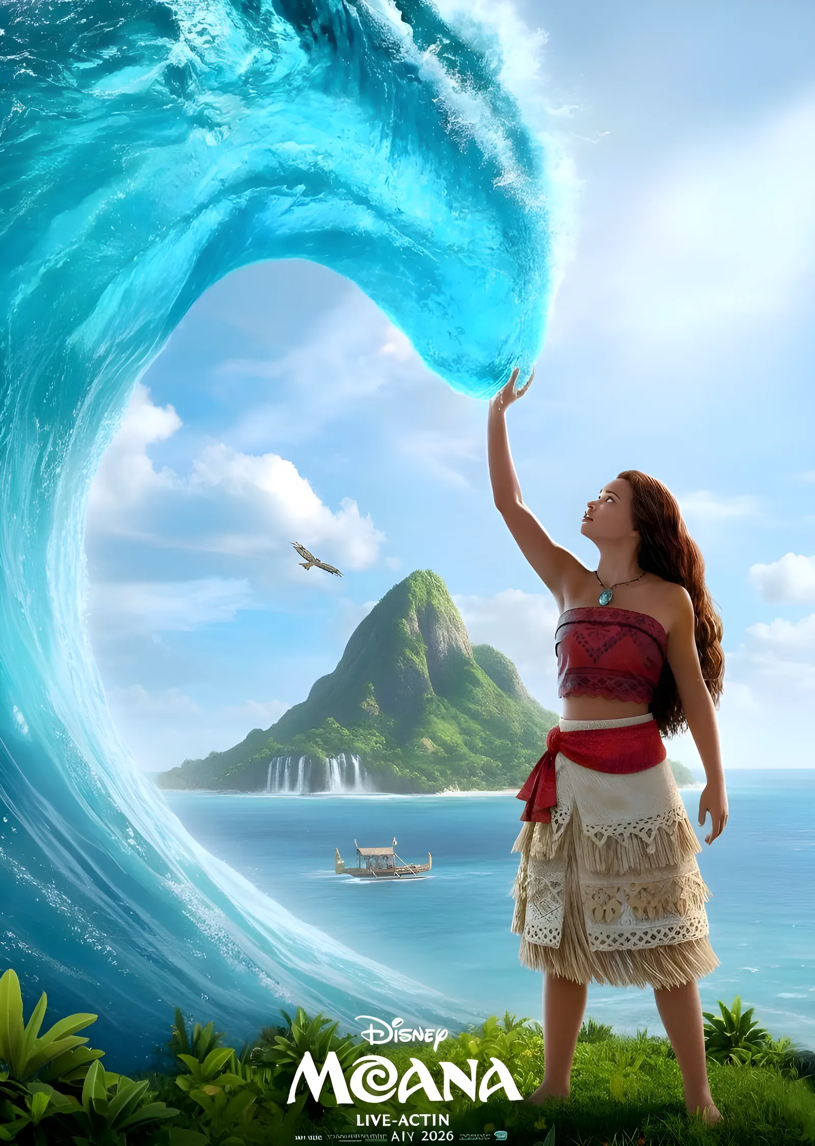 Moana: Dalgaya Dokunuş metal tablo