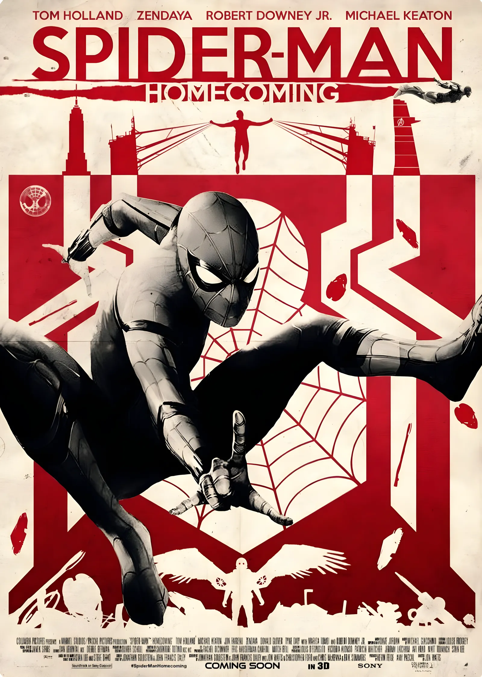 Spider-Man: Homecoming · Kırmızı Grafik metal tablo