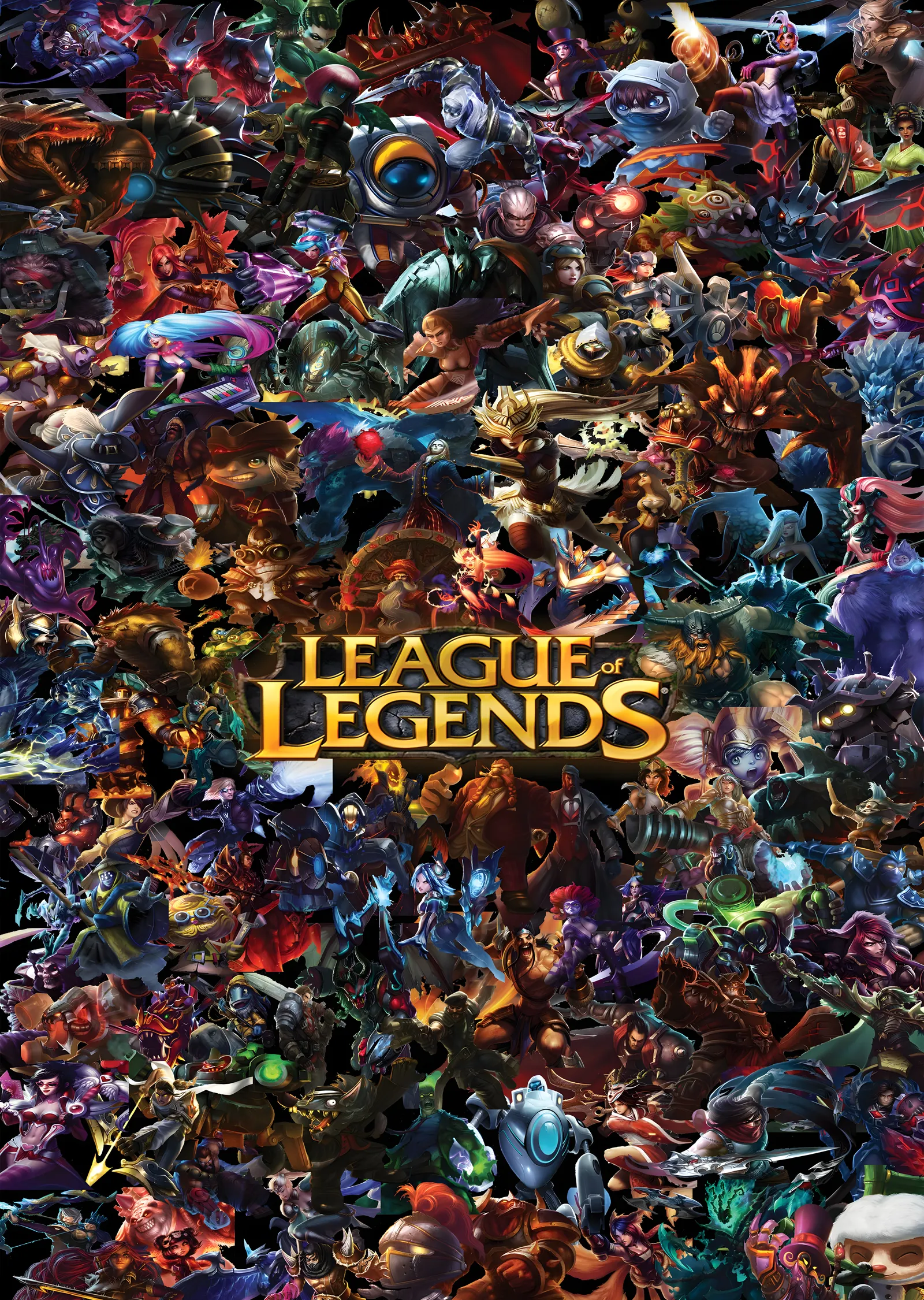 League of Legends: Şampiyonlar Bir Arada metal tablo
