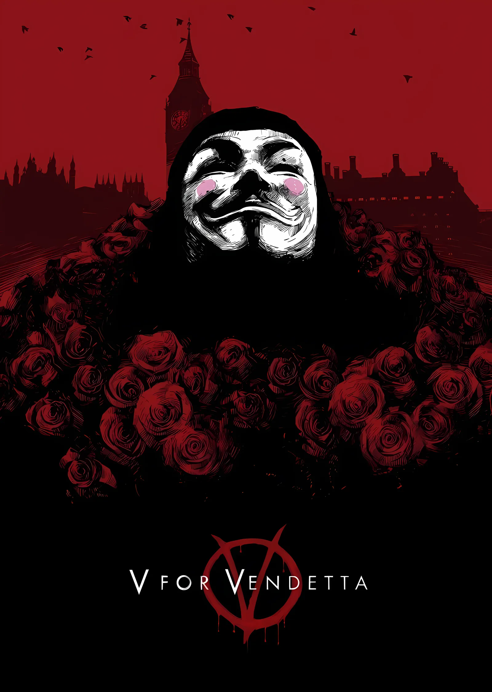 V for Vendetta metal tablo