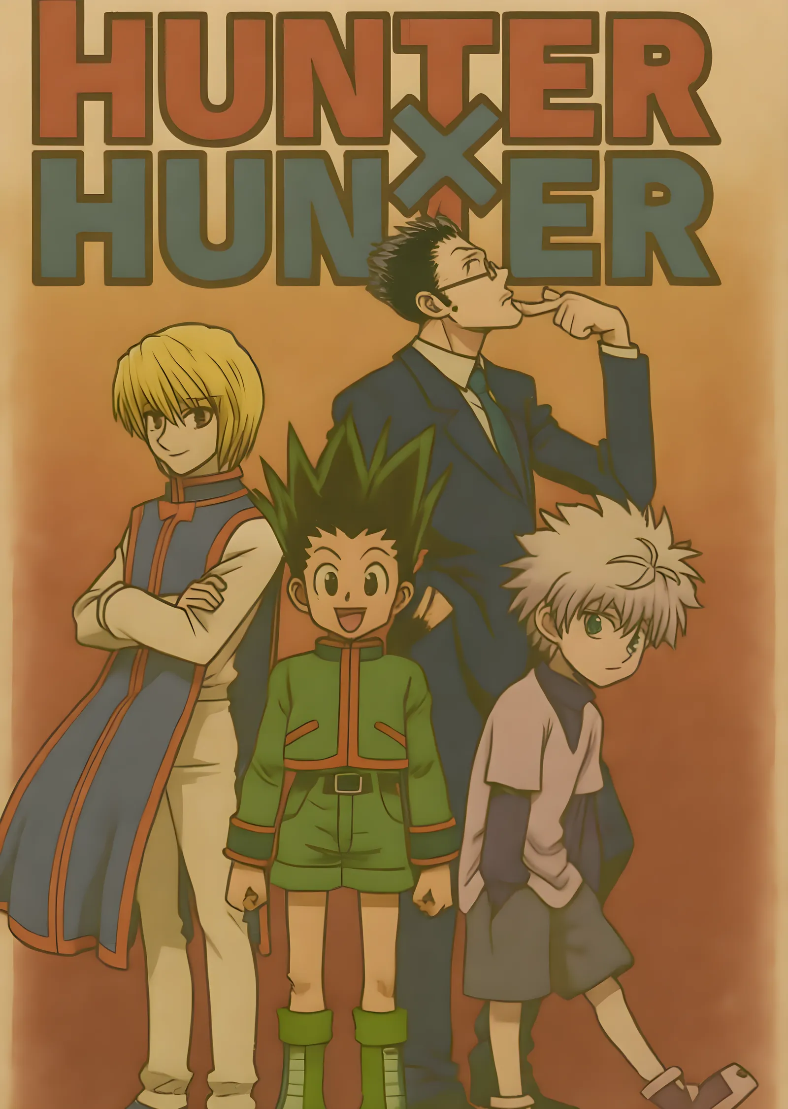 Hunter x Hunter: Dört Arkadaş metal tablo