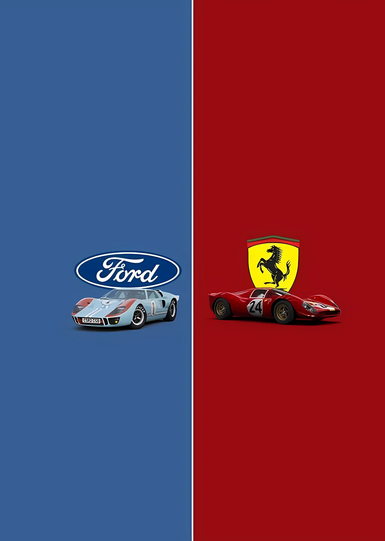Ford v Ferrari - Minimal metal tablo