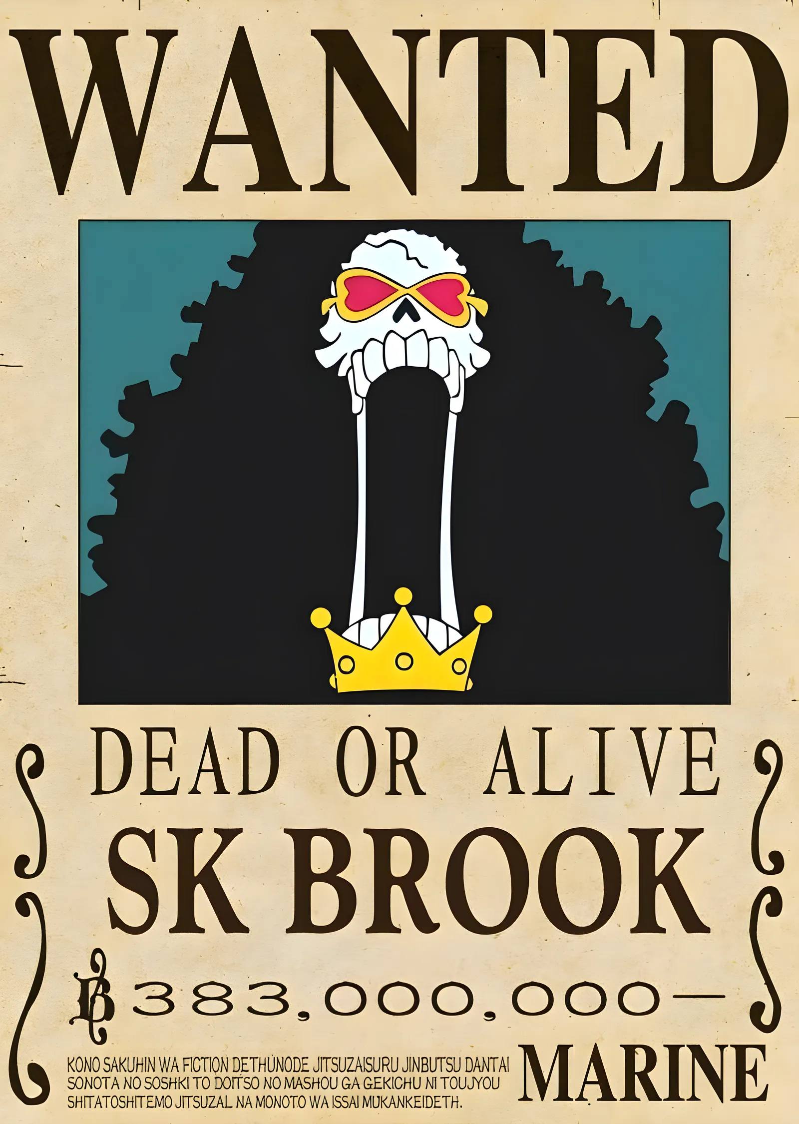 Brook: Soul King metal tablo
